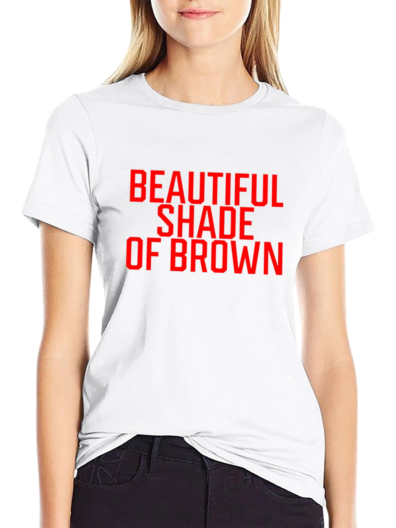 Beautiful Shade of Brown Graphic Tee - Black