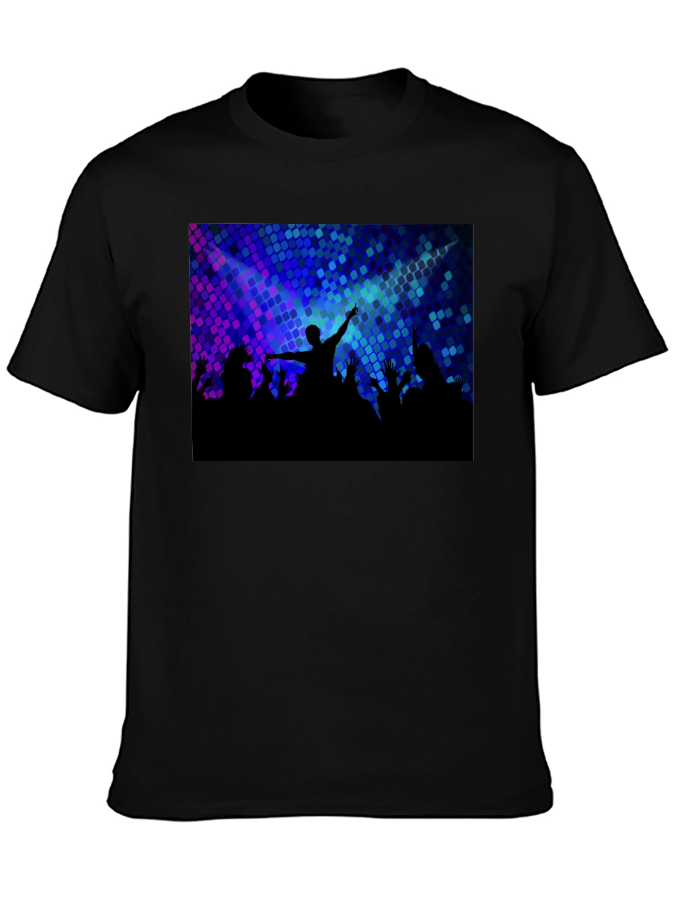 Concert Crowd Graphic Tee - Black