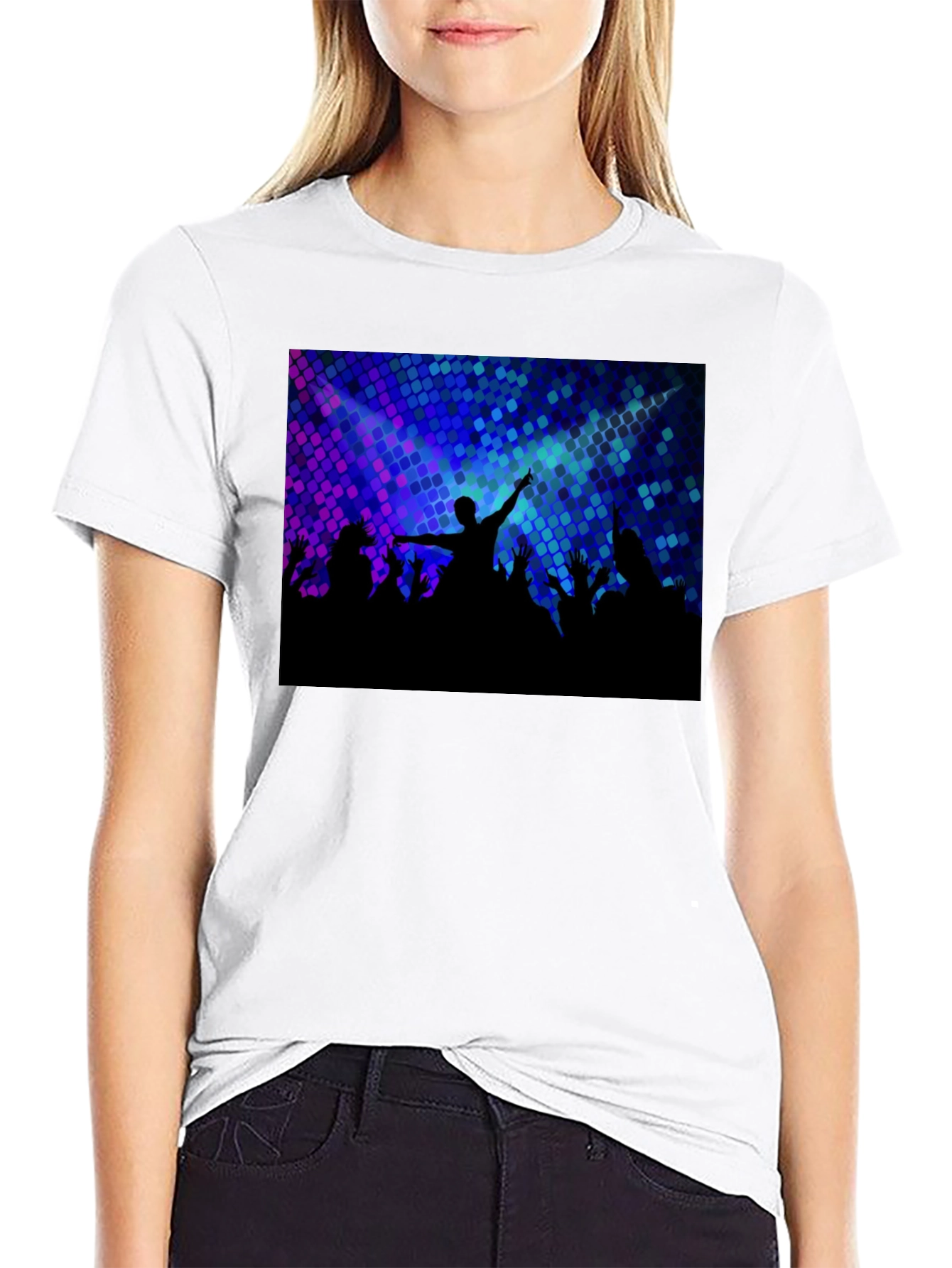 Concert Crowd Graphic Tee - Black