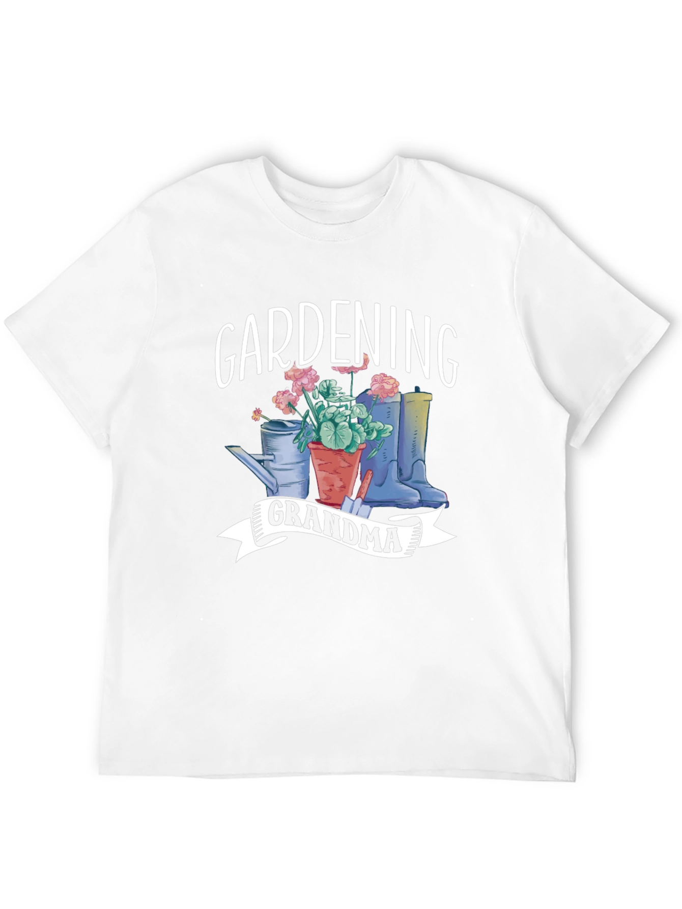 Gardening Grandma T-Shirt - Black Cotton Tee