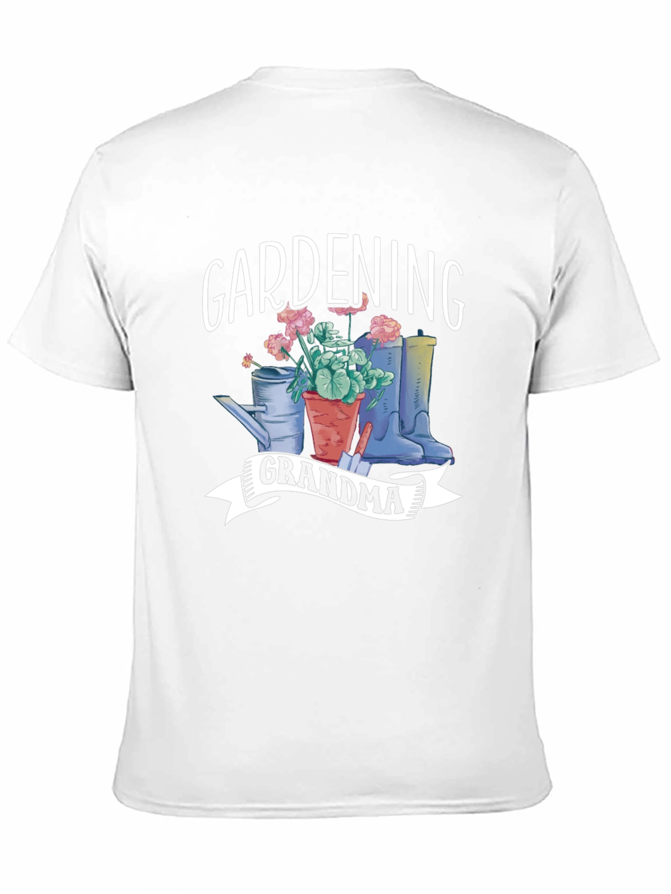 Gardening Grandma T-Shirt - Black Cotton Tee