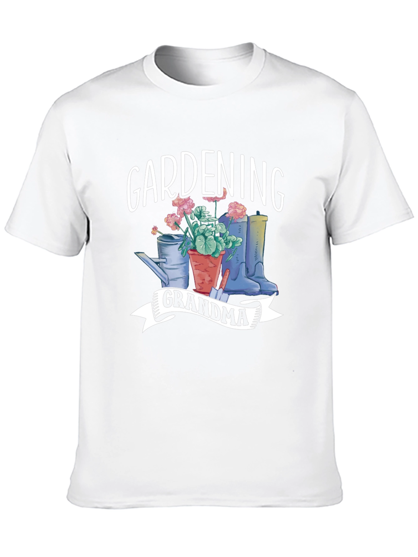 Gardening Grandma T-Shirt - Black Cotton Tee