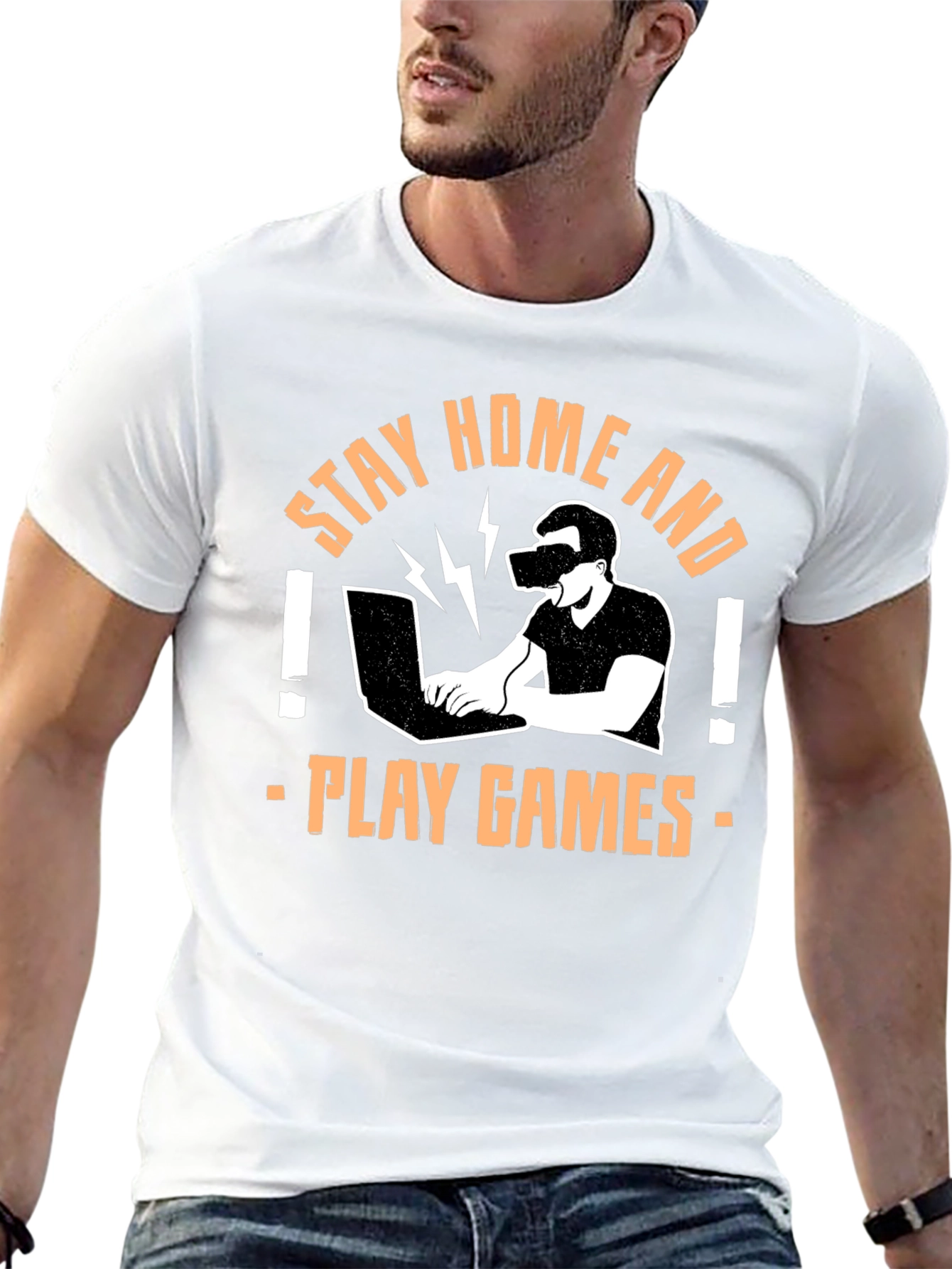 Stay Home and Play Games T-Shirt - VR Gaming