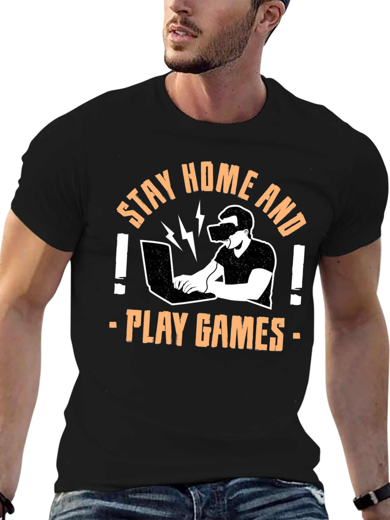 Stay Home and Play Games T-Shirt - VR Gaming