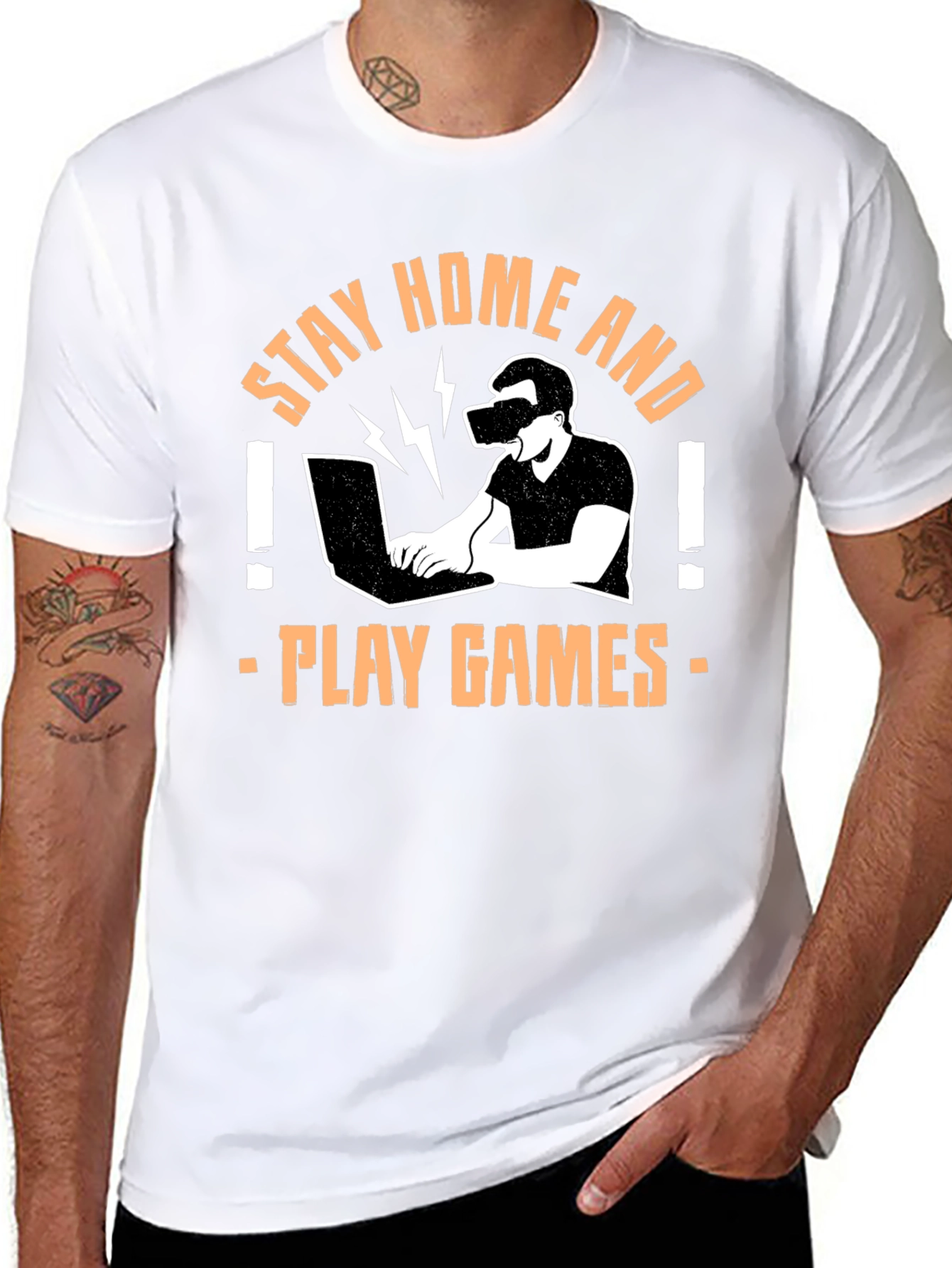 Stay Home and Play Games T-Shirt - VR Gaming