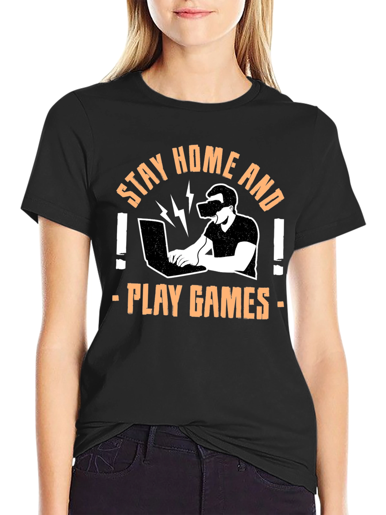 Stay Home and Play Games T-Shirt - VR Gaming