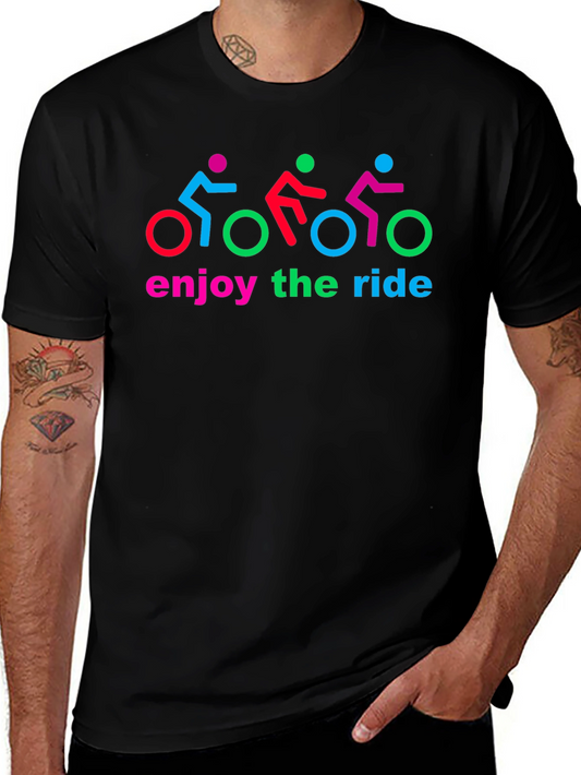 Enjoy the Ride Colorful Cyclist T-Shirt
