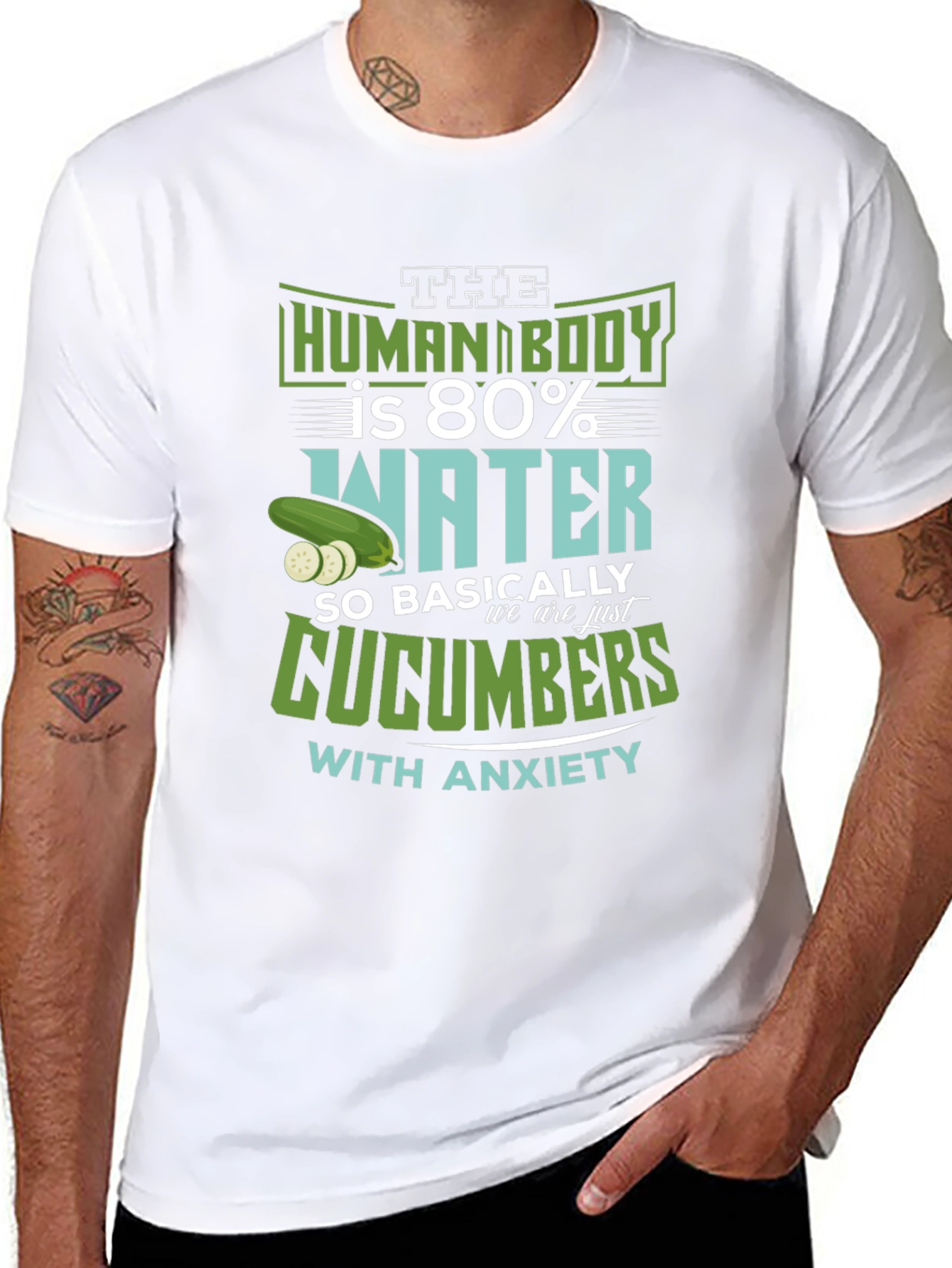 Human Body Cucumber Anxiety T-Shirt