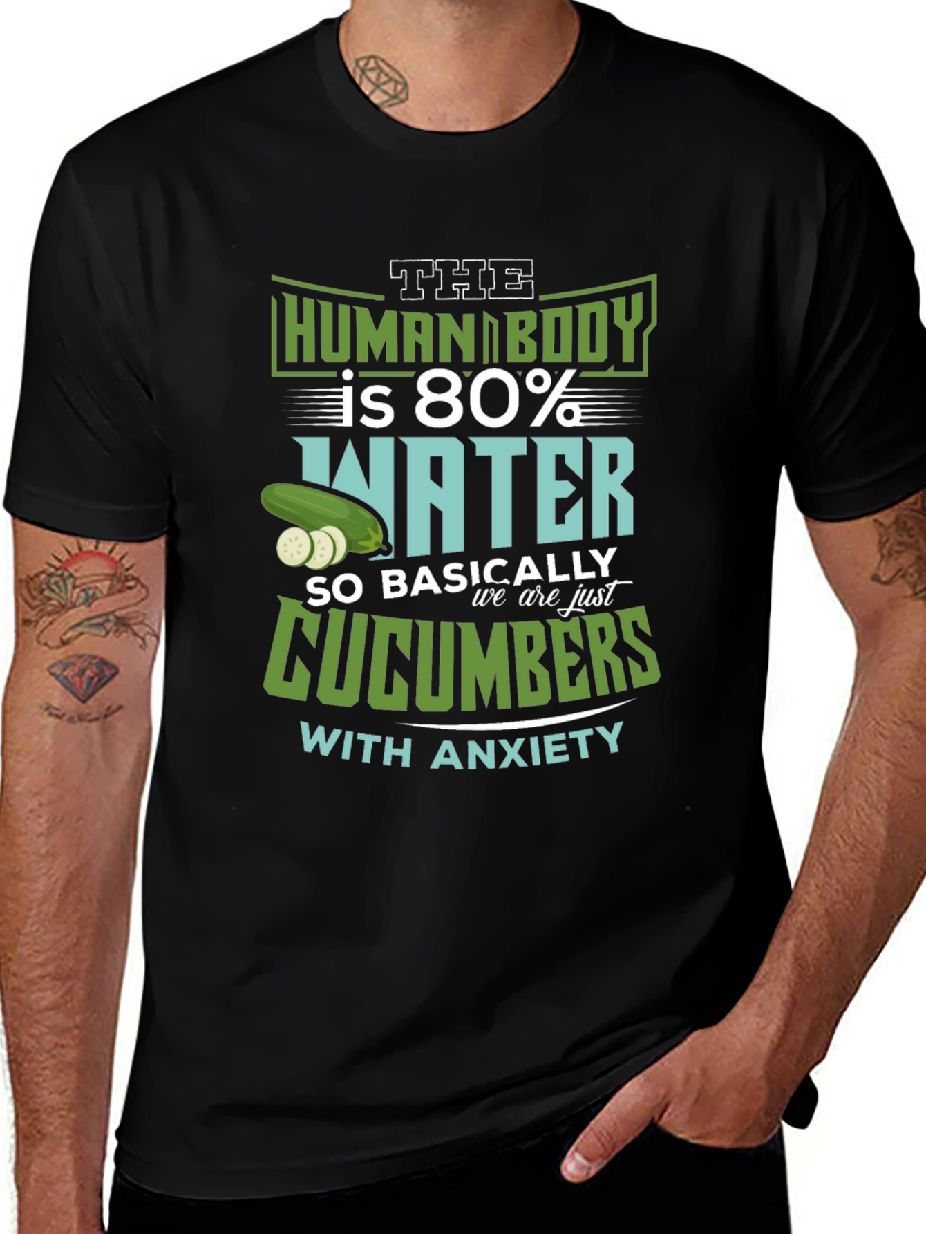 Human Body Cucumber Anxiety T-Shirt