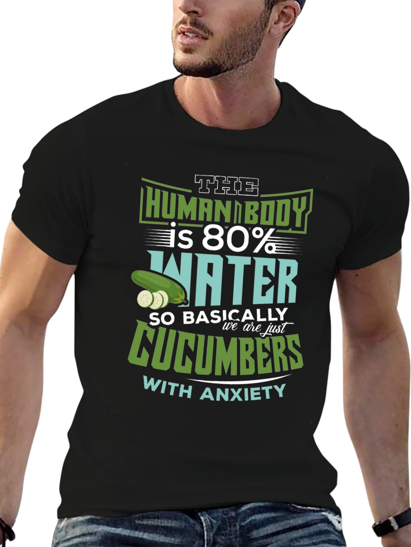 Human Body Cucumber Anxiety T-Shirt