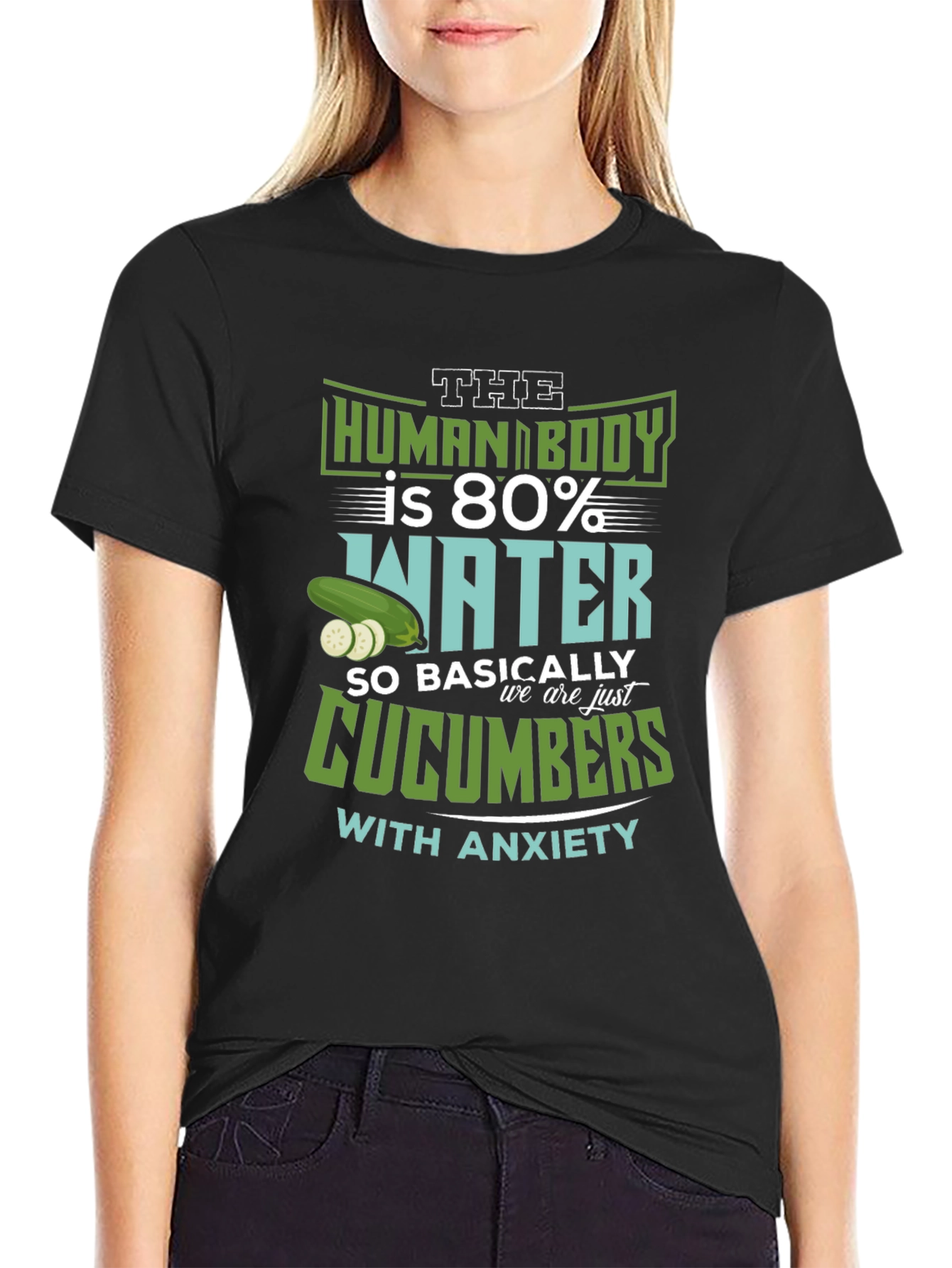 Human Body Cucumber Anxiety T-Shirt