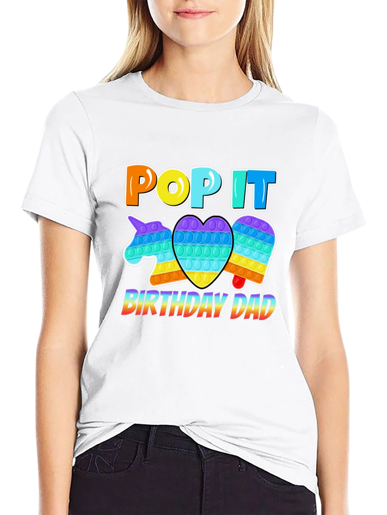 Pop It Birthday Dad T-Shirt - Fun Novelty Tee