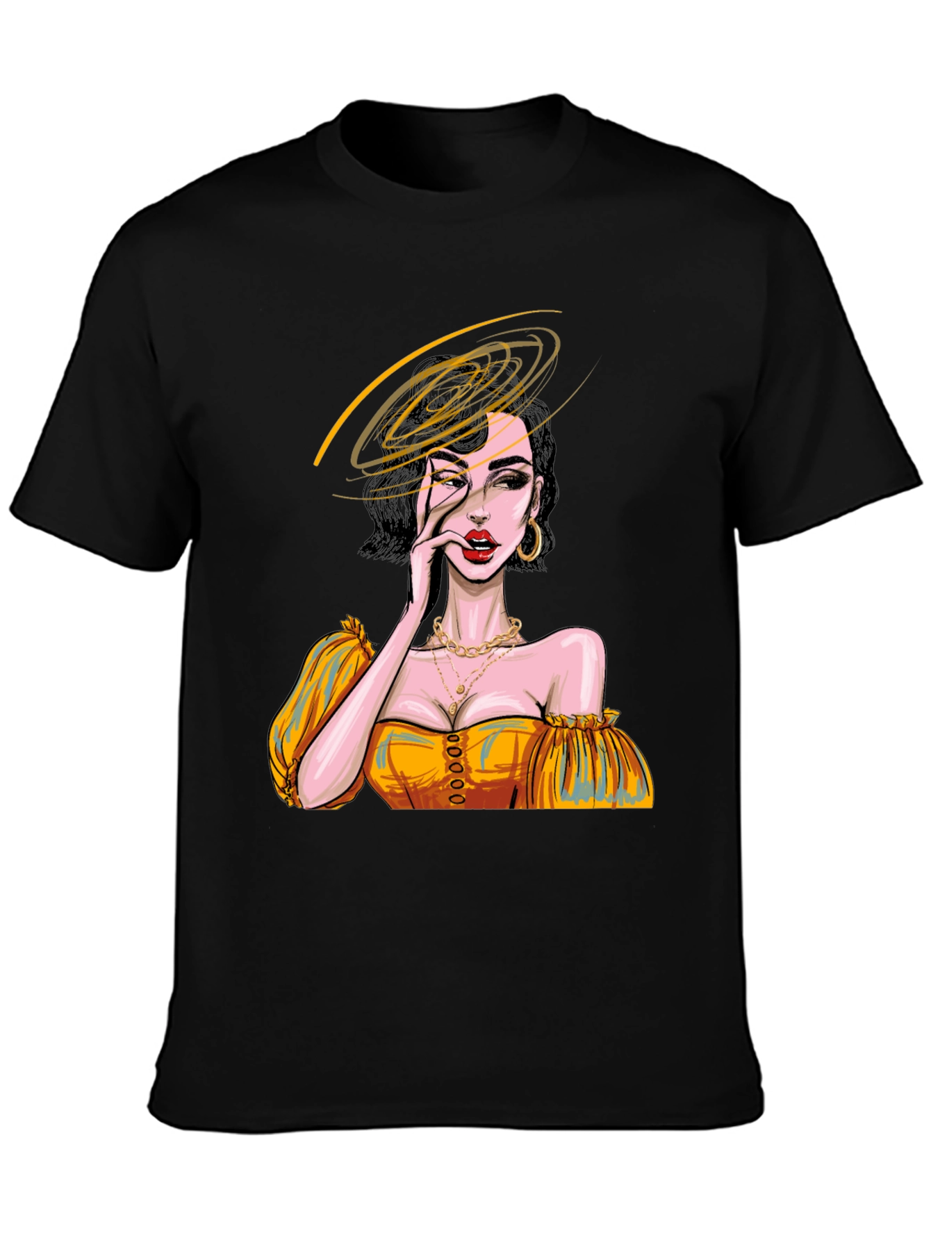 Woman Portrait Graphic Print Tee