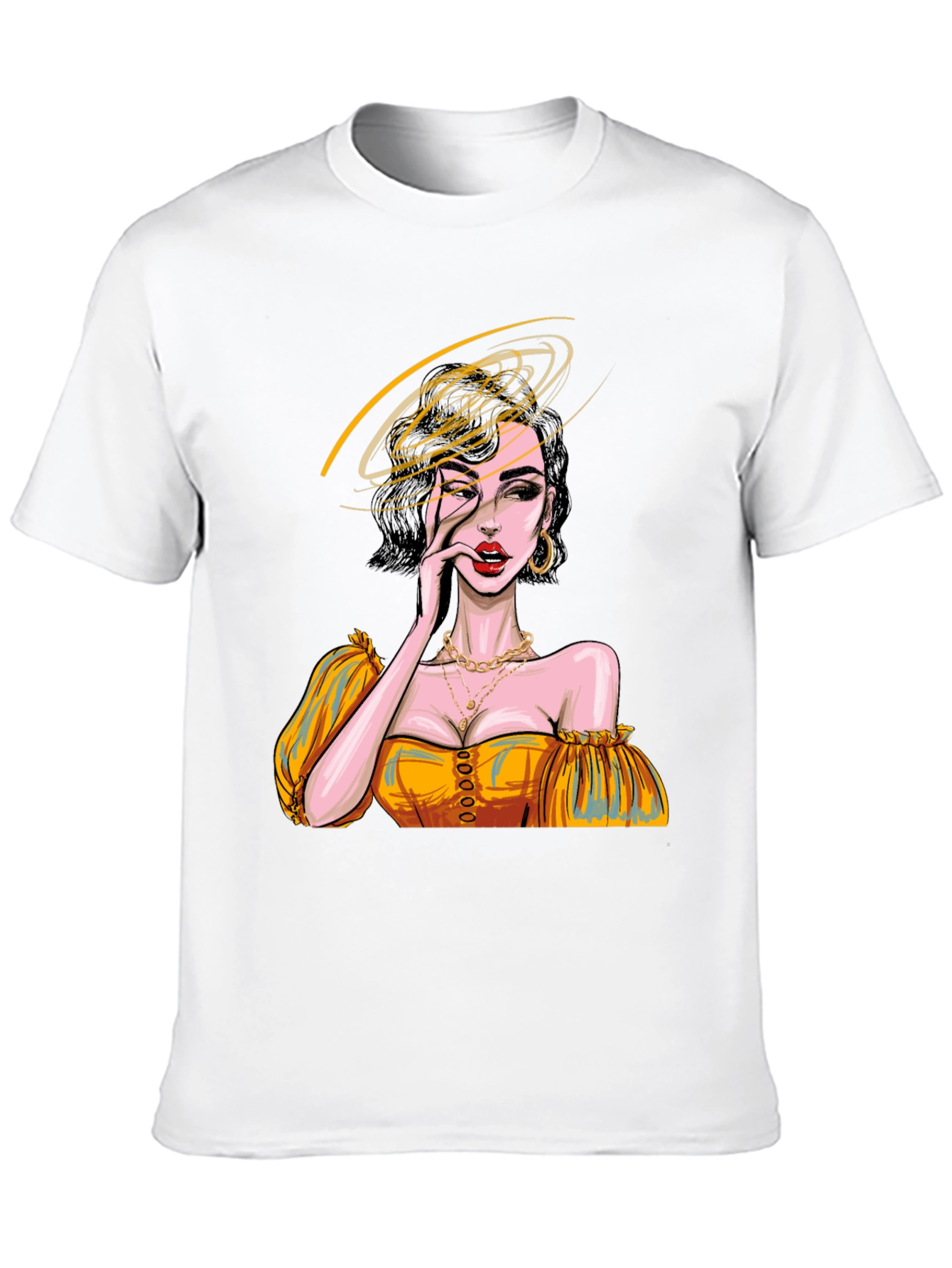 Woman Portrait Graphic Print Tee