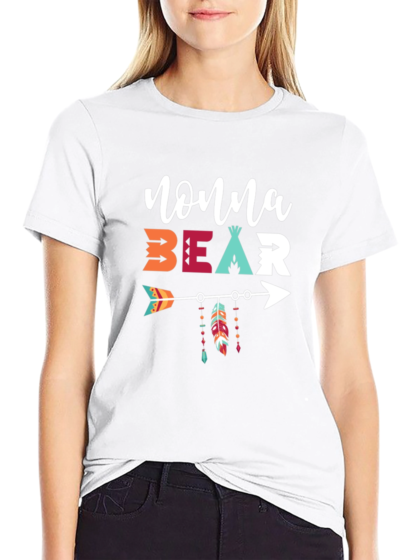 Nonna Bear Graphic Tee - Native American Style