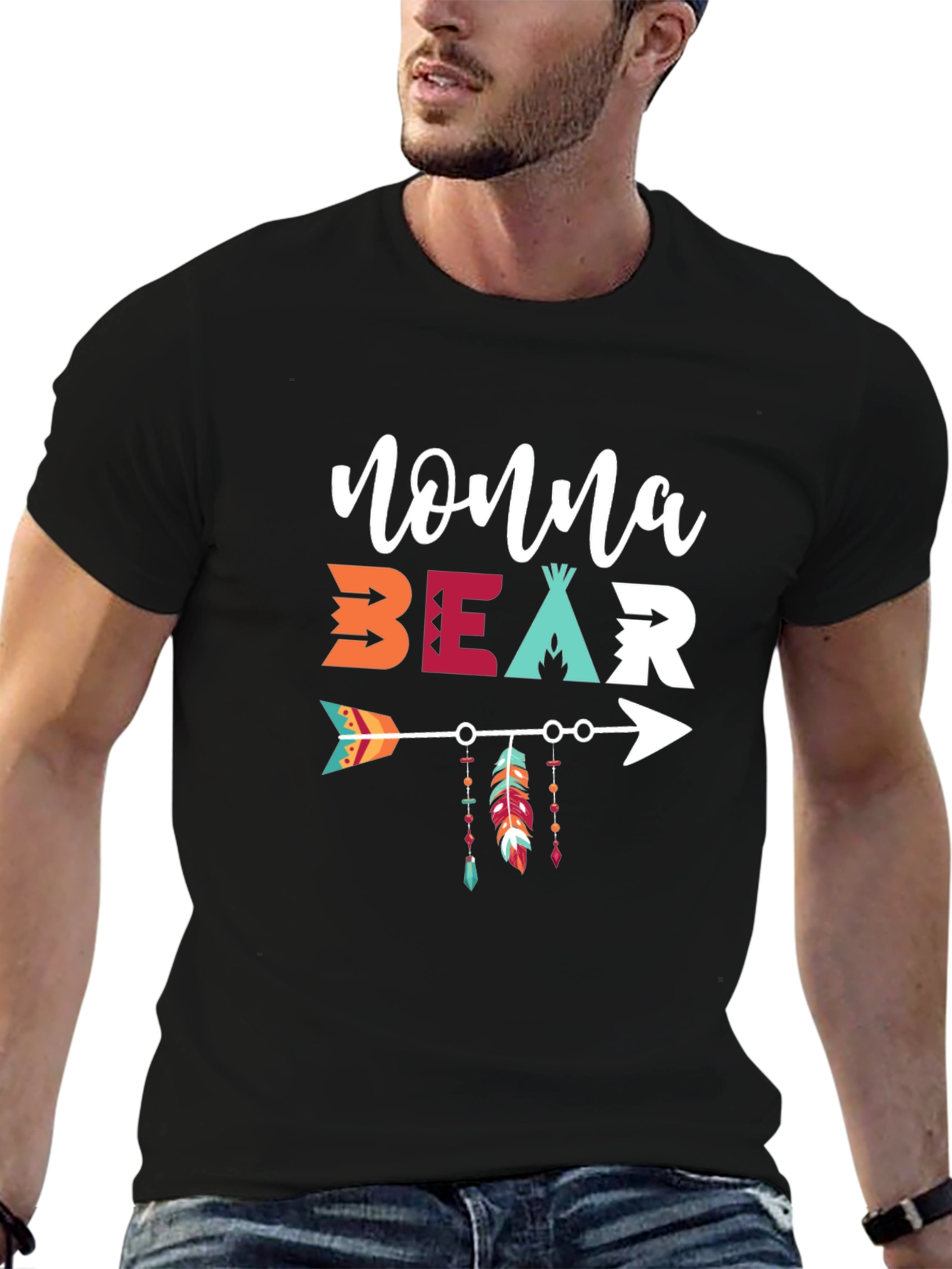 Nonna Bear Graphic Tee - Native American Style