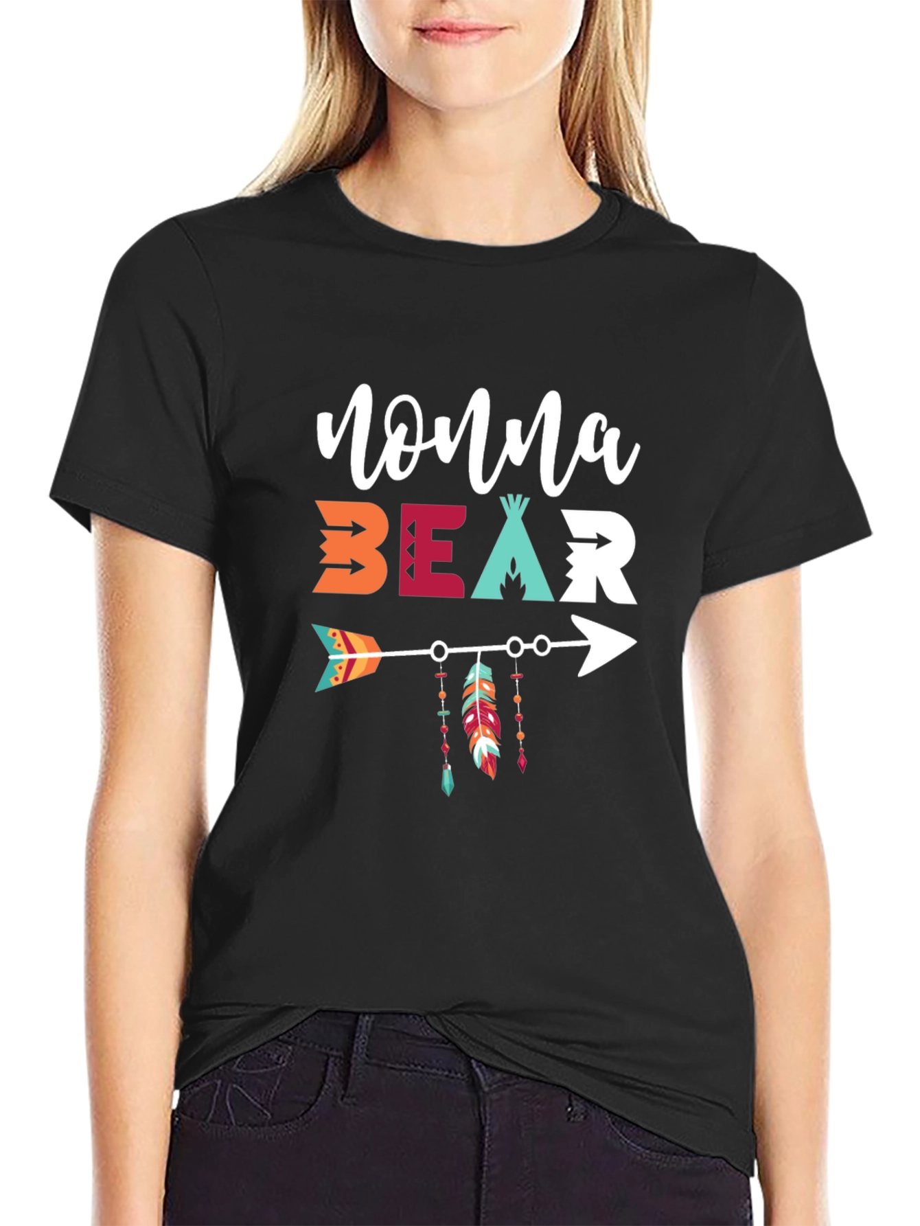 Nonna Bear Graphic Tee - Native American Style