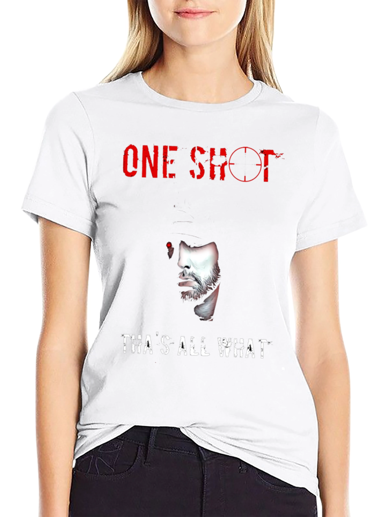 One Shot Eminem Graphic T-Shirt - Black