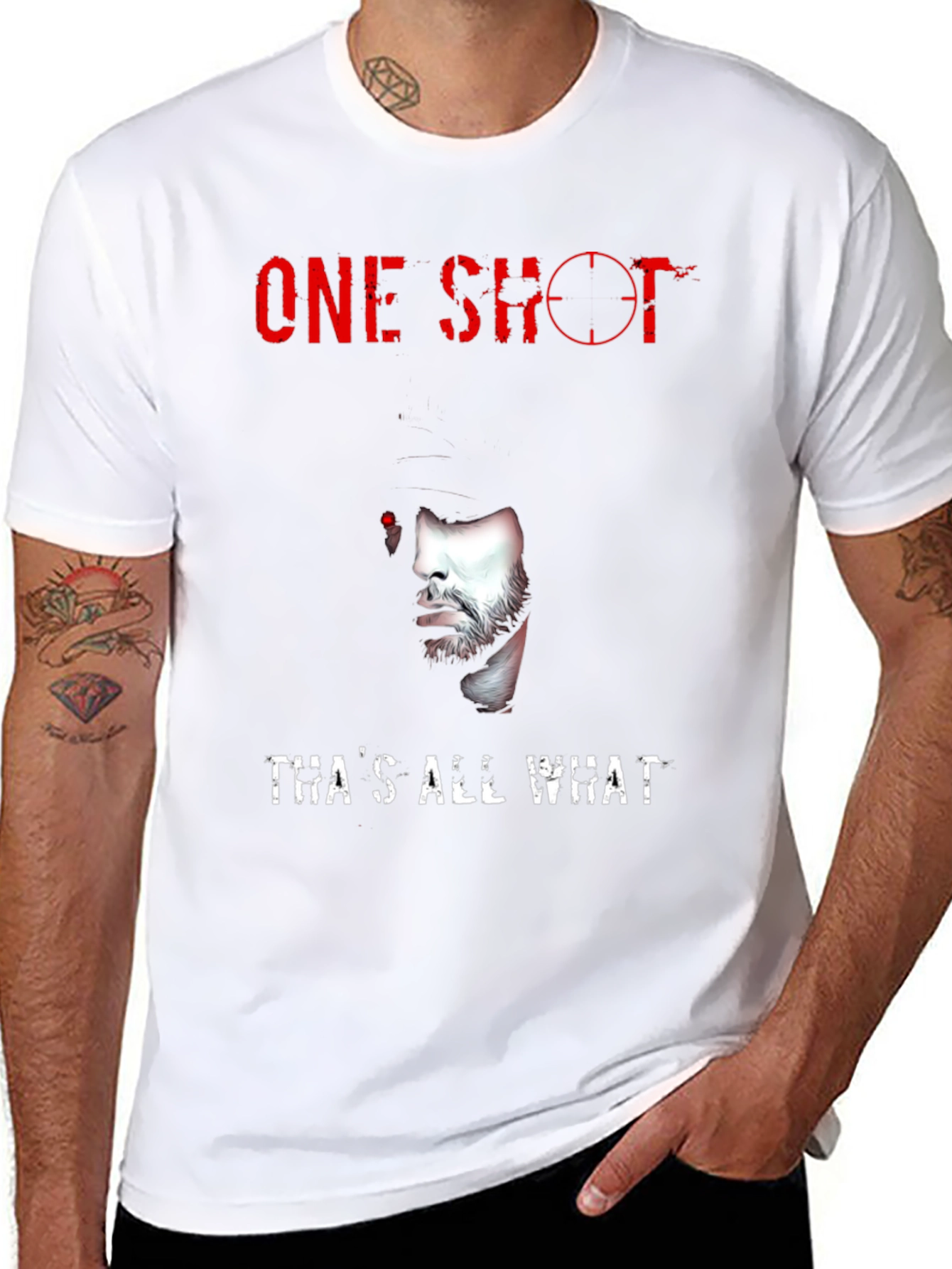 One Shot Eminem Graphic T-Shirt - Black