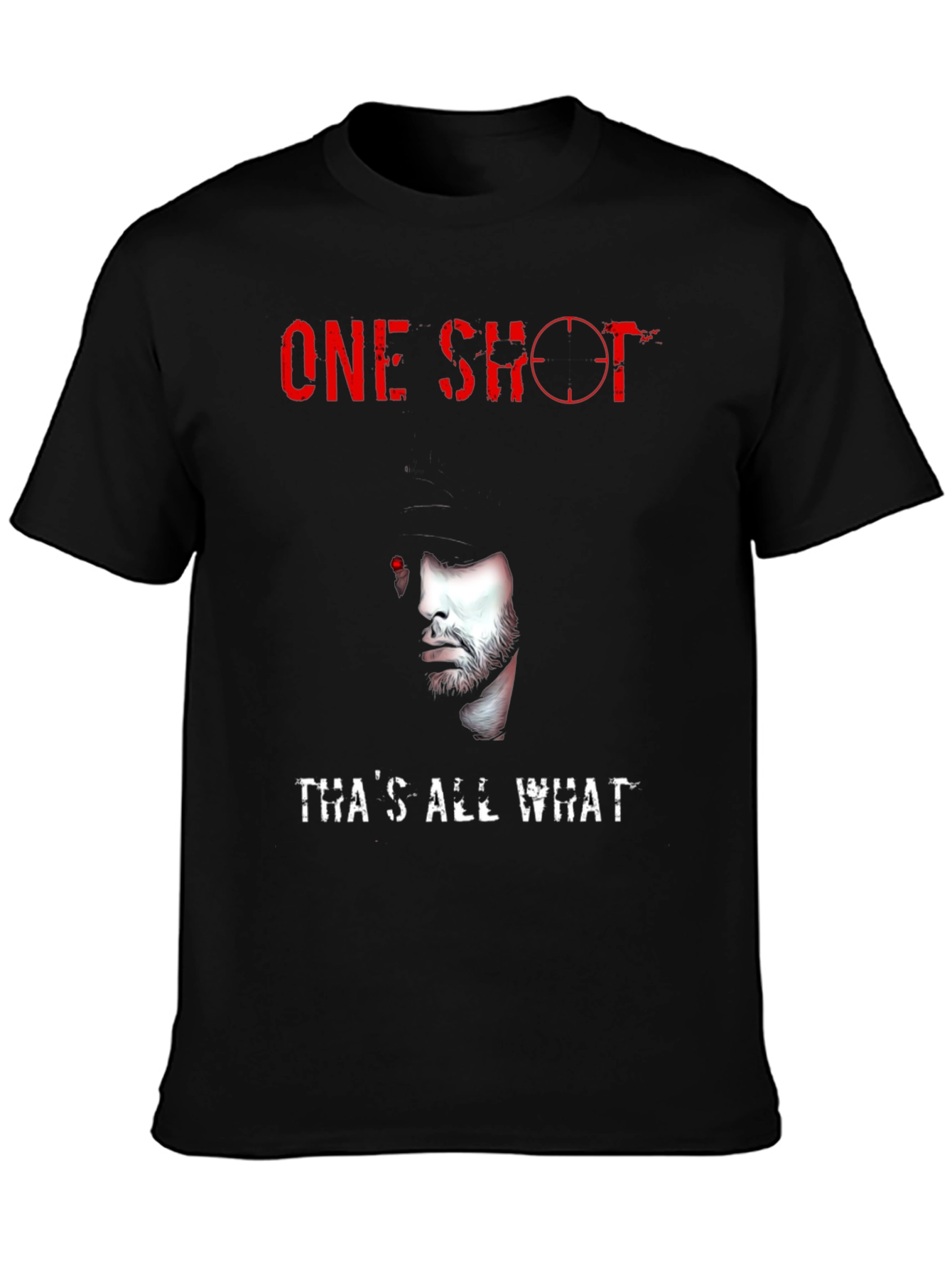 One Shot Eminem Graphic T-Shirt - Black