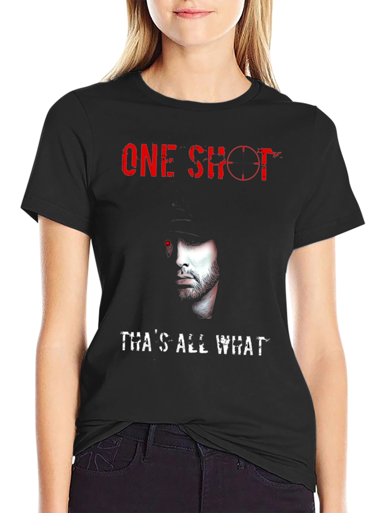 One Shot Eminem Graphic T-Shirt - Black