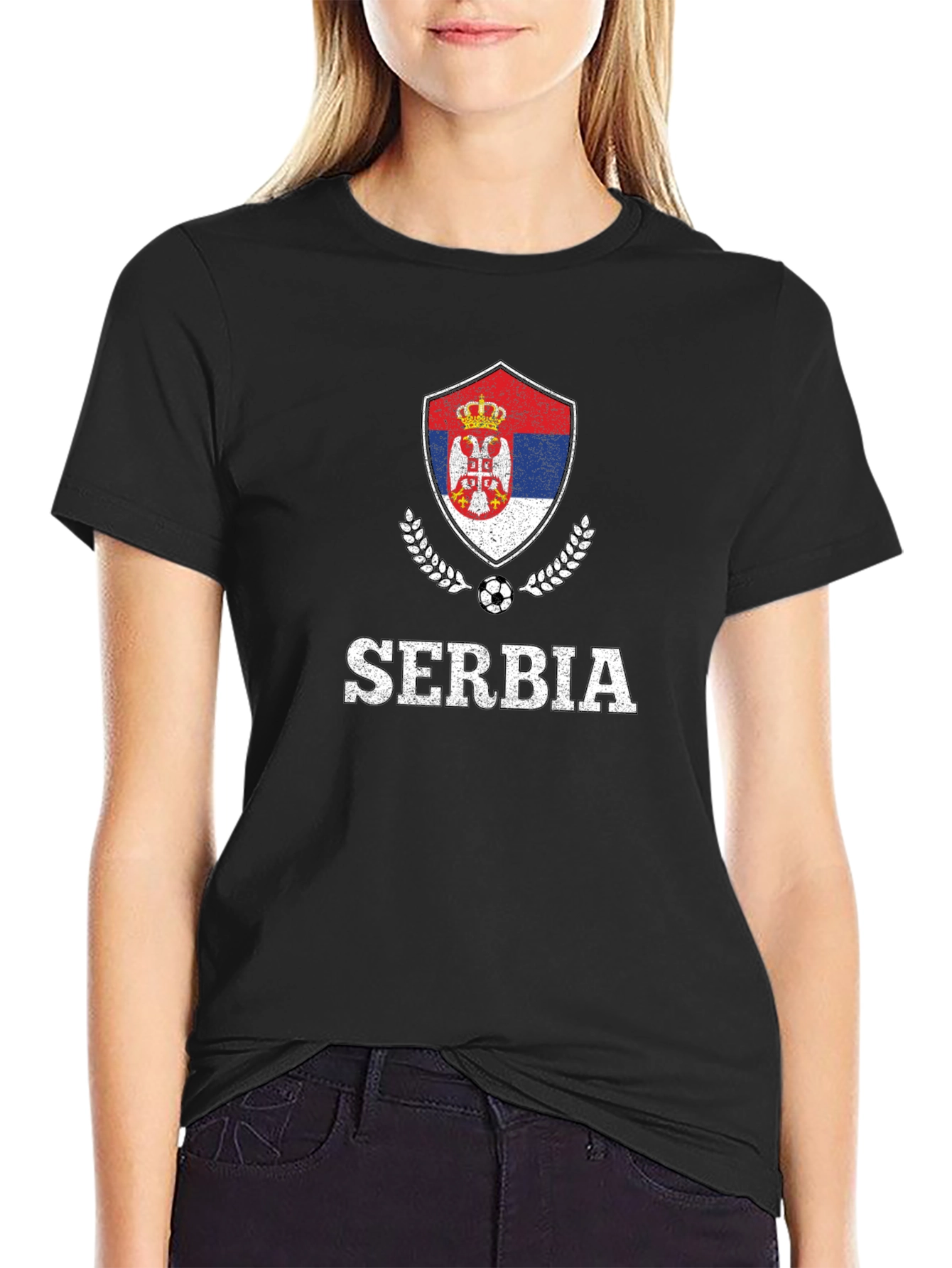 Serbia Flag Soccer T-Shirt
