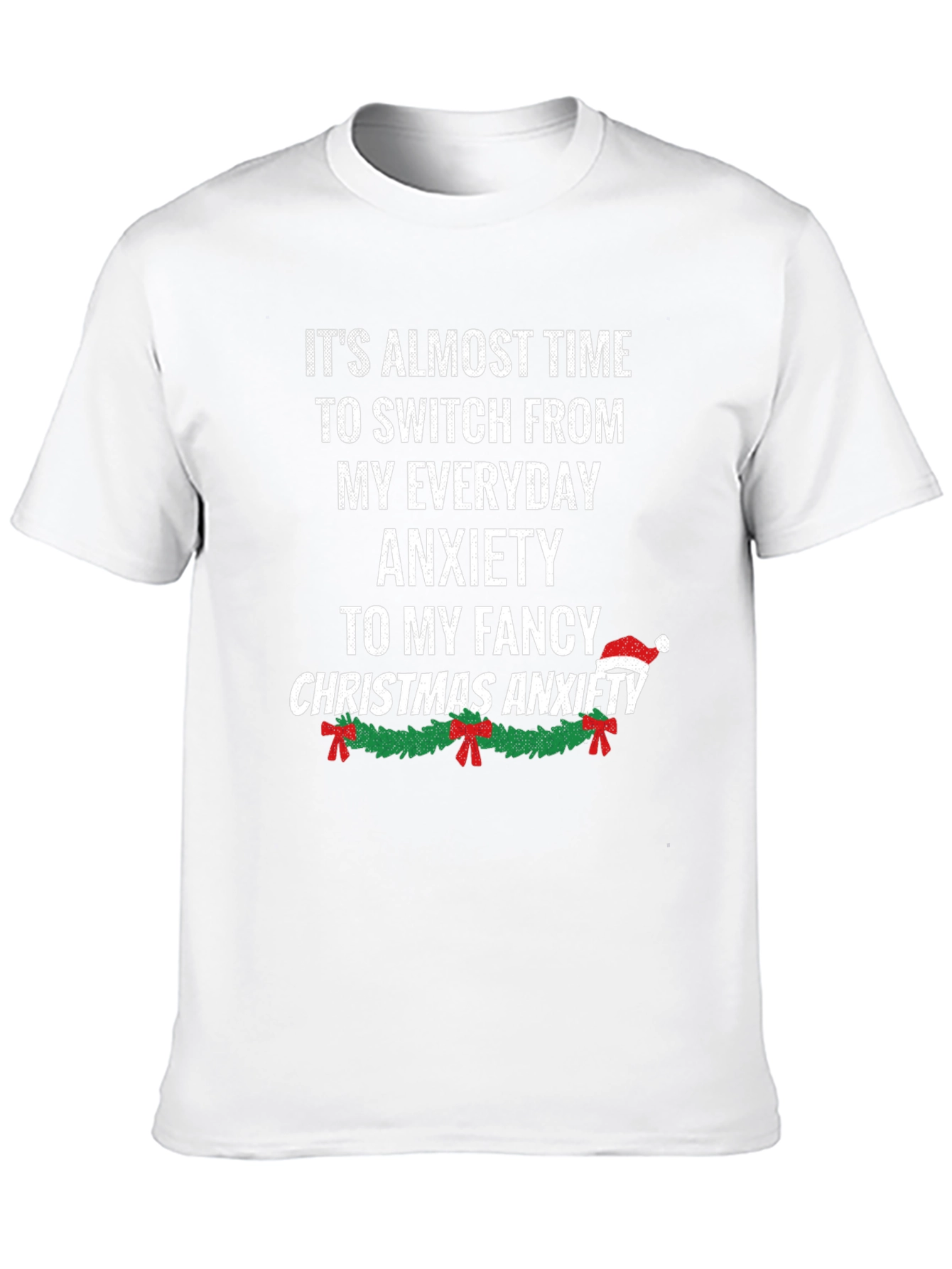 Funny Christmas Anxiety Graphic T-Shirt