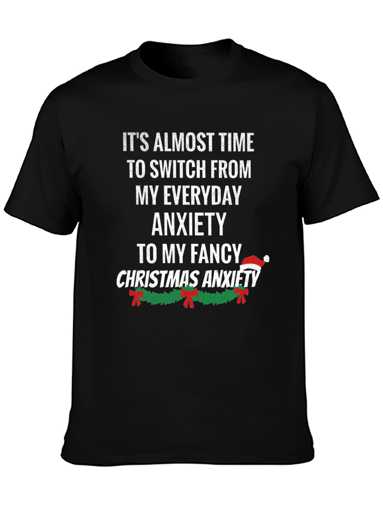 Funny Christmas Anxiety Graphic T-Shirt