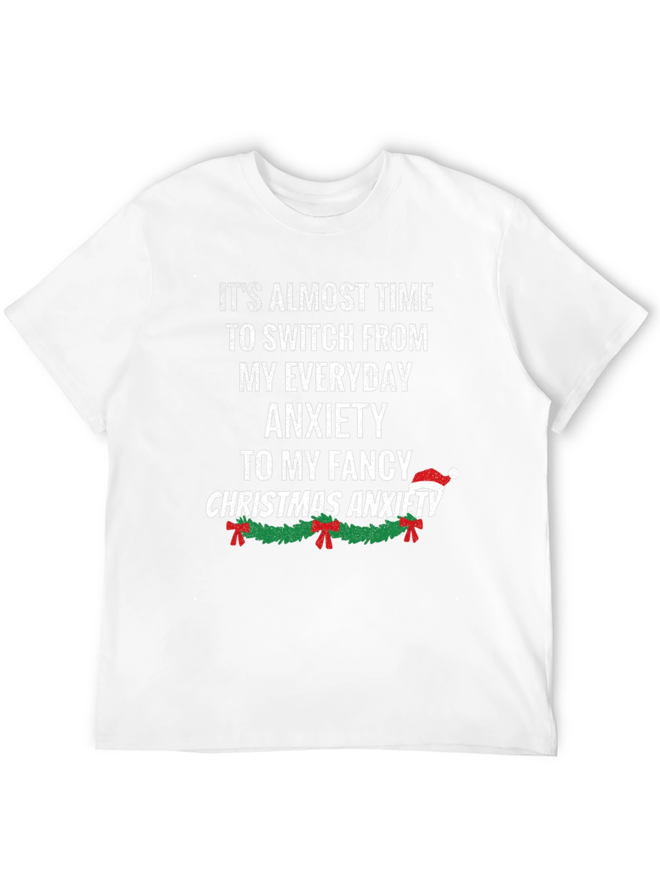 Funny Christmas Anxiety Graphic T-Shirt