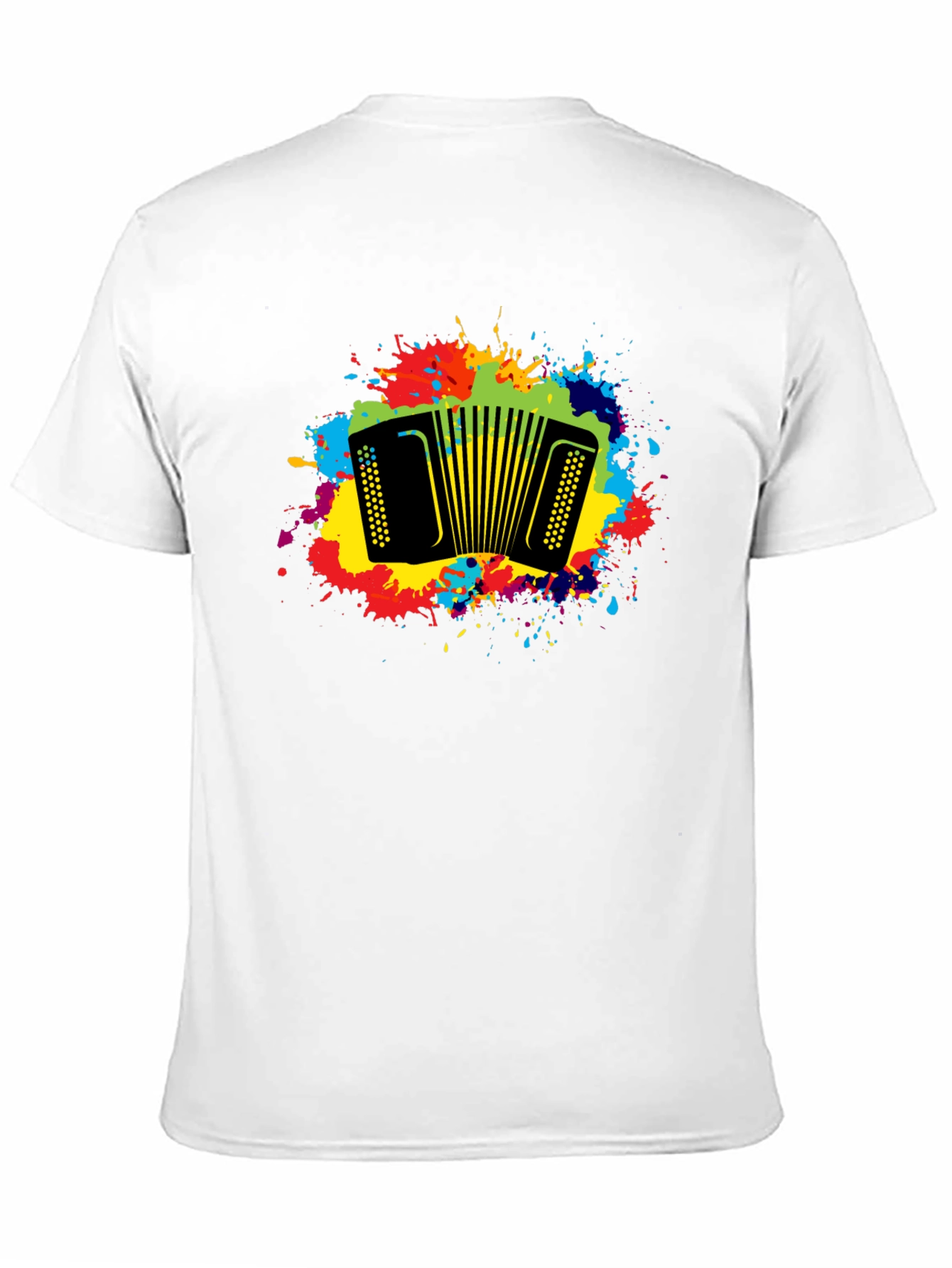 Accordion Splatter Black T-Shirt