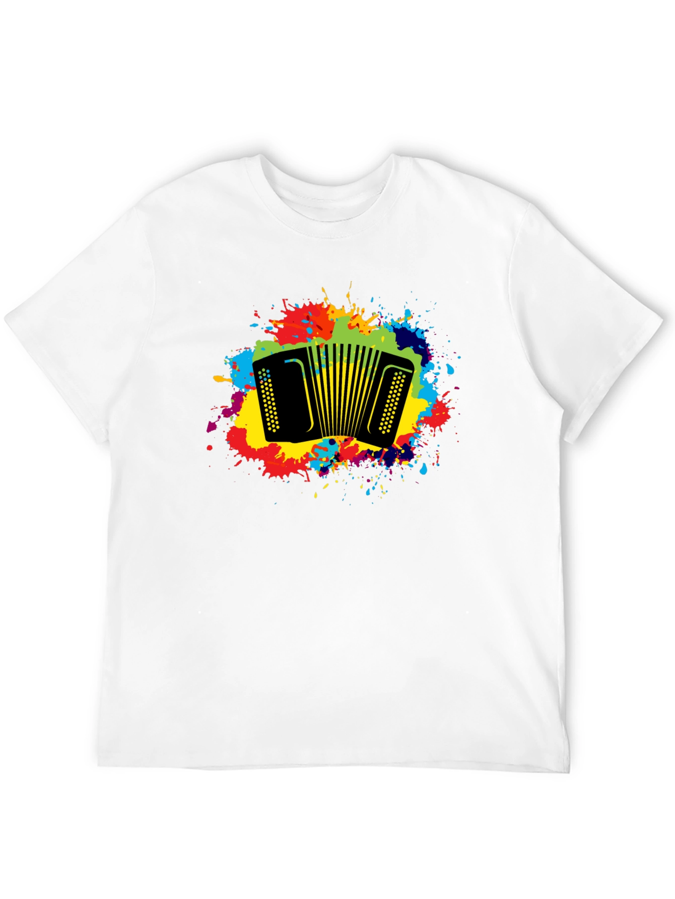 Accordion Splatter Black T-Shirt