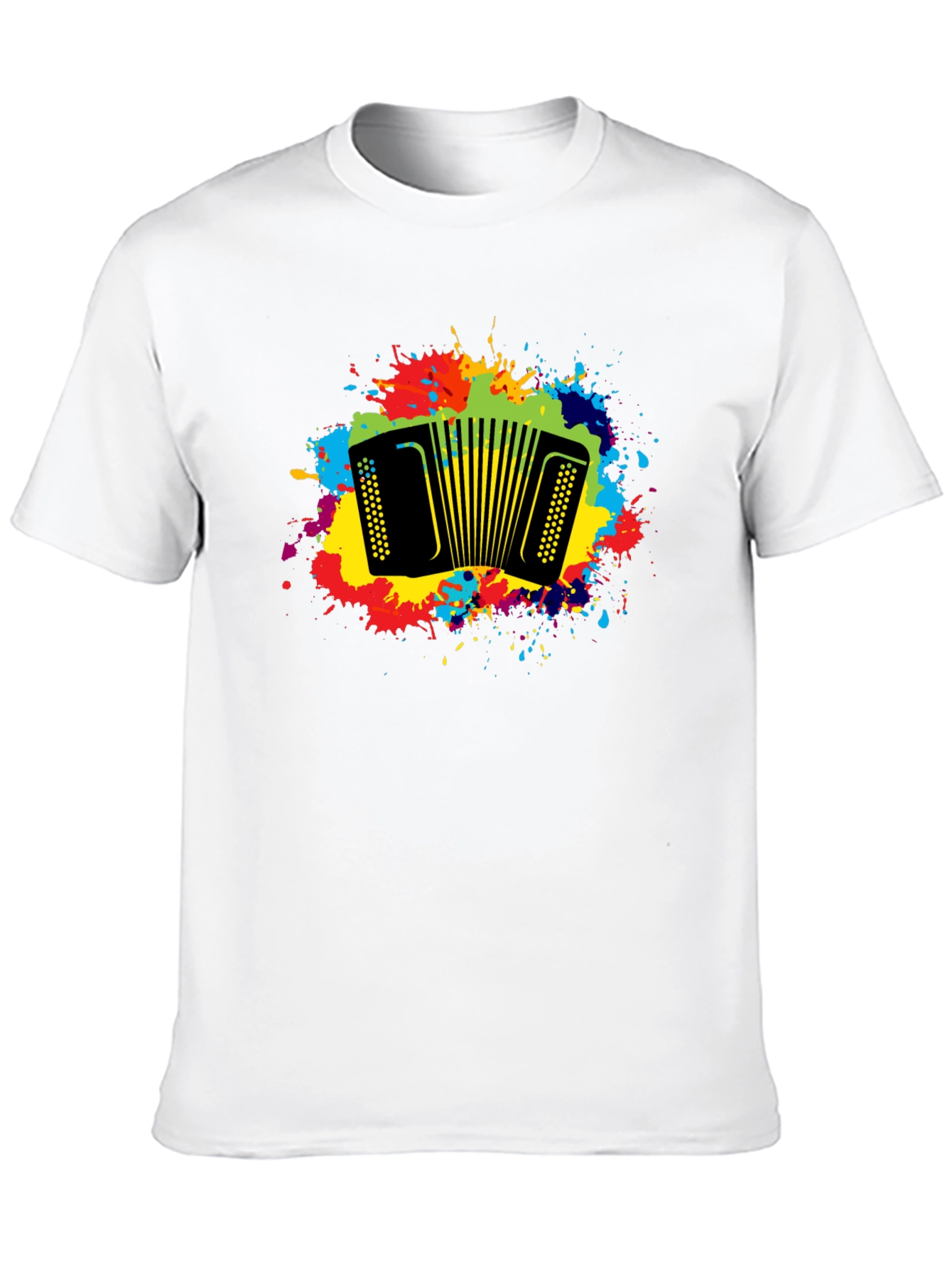 Accordion Splatter Black T-Shirt