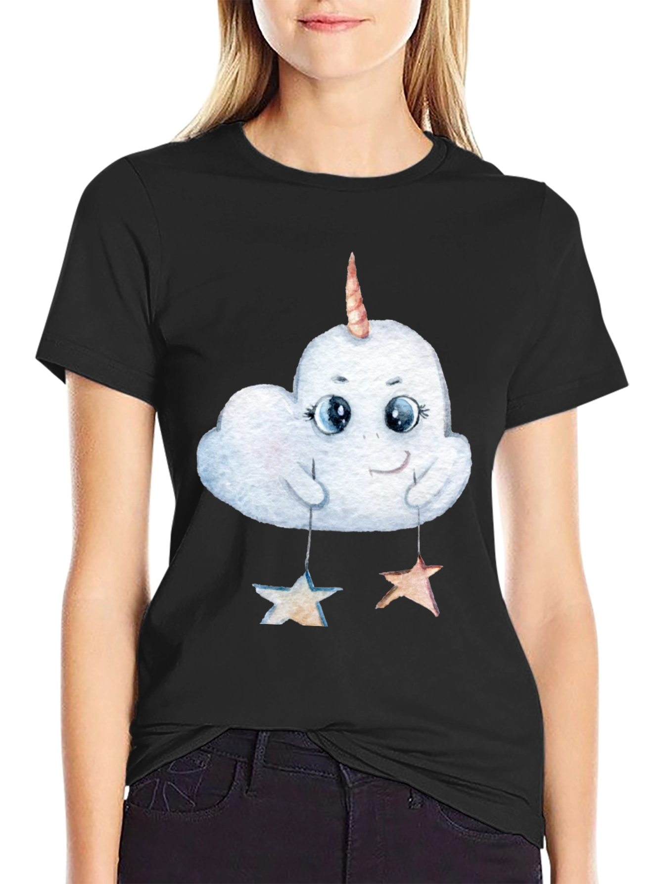 Cloud Unicorn Star Mobile Graphic Tee
