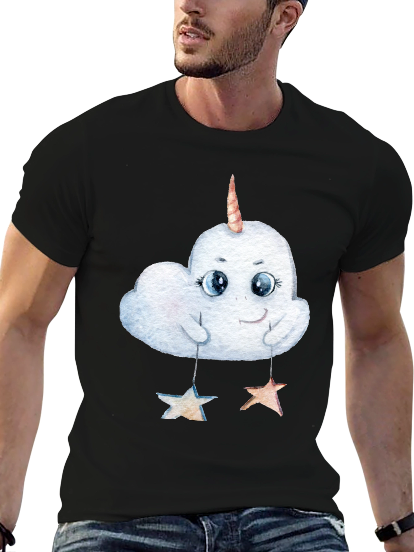 Cloud Unicorn Star Mobile Graphic Tee