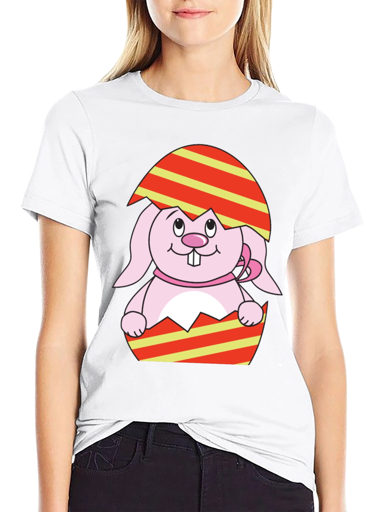 Easter Bunny Egg Black T-Shirt