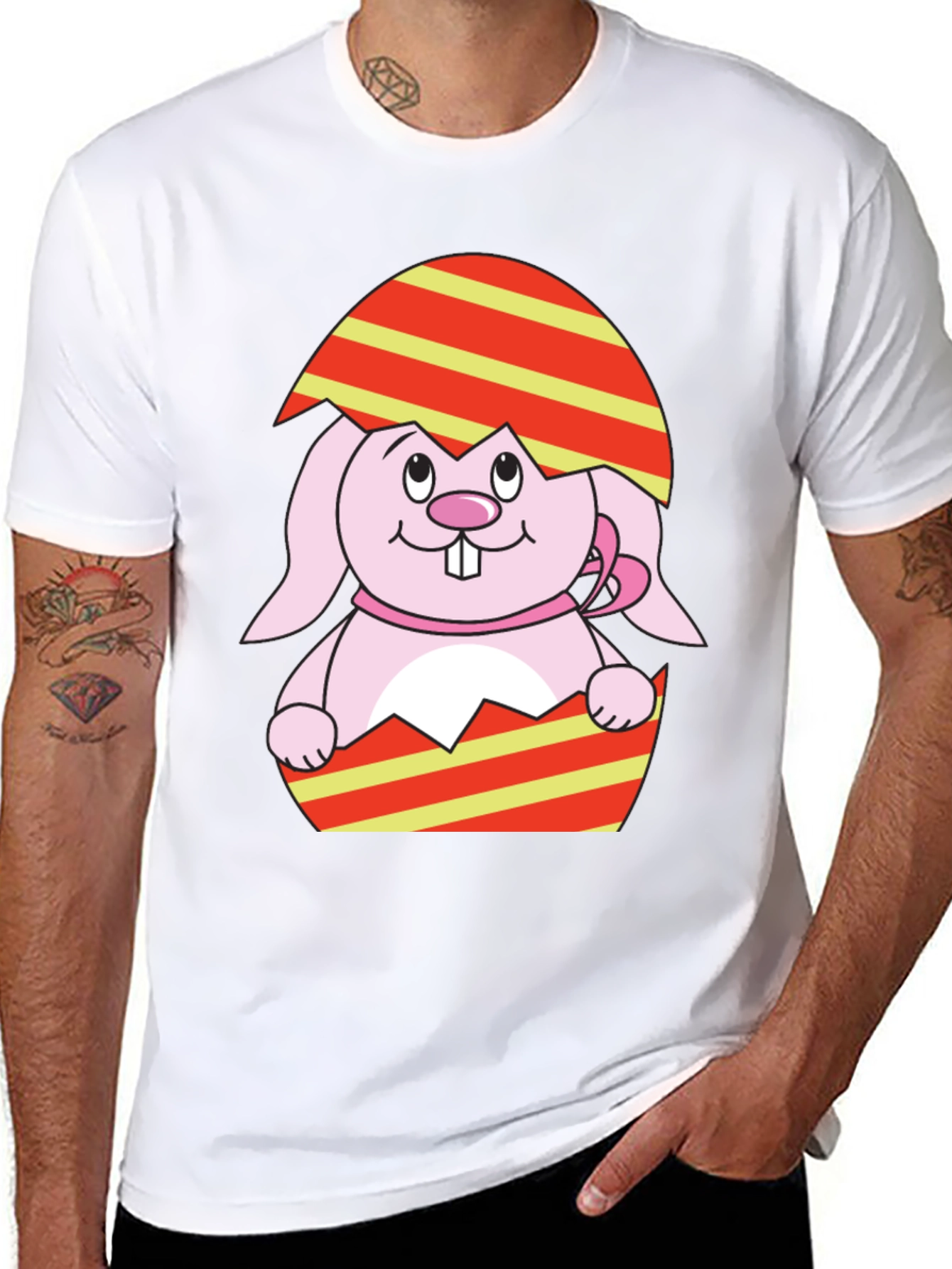Easter Bunny Egg Black T-Shirt