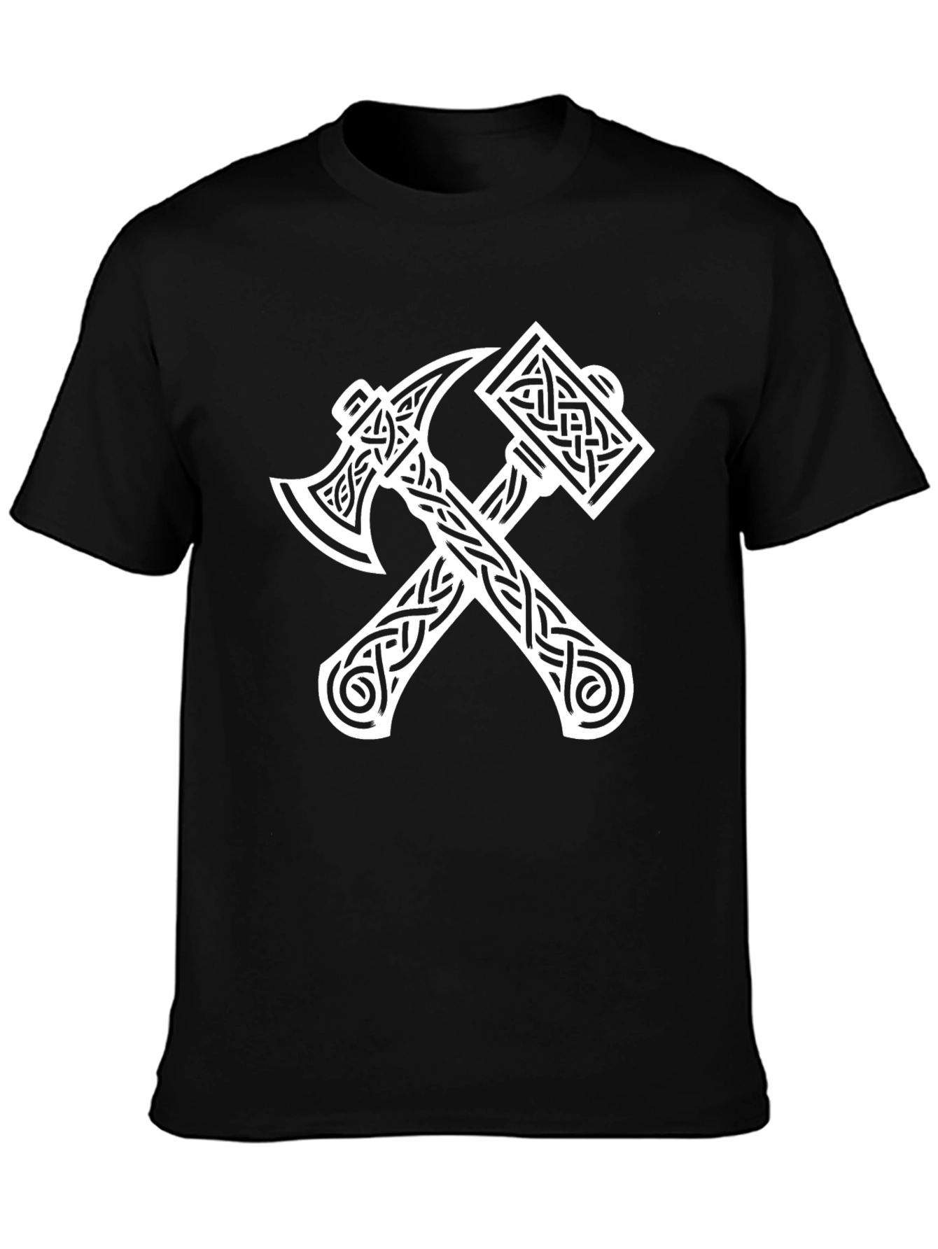 Viking Axe & Hammer Black T-Shirt