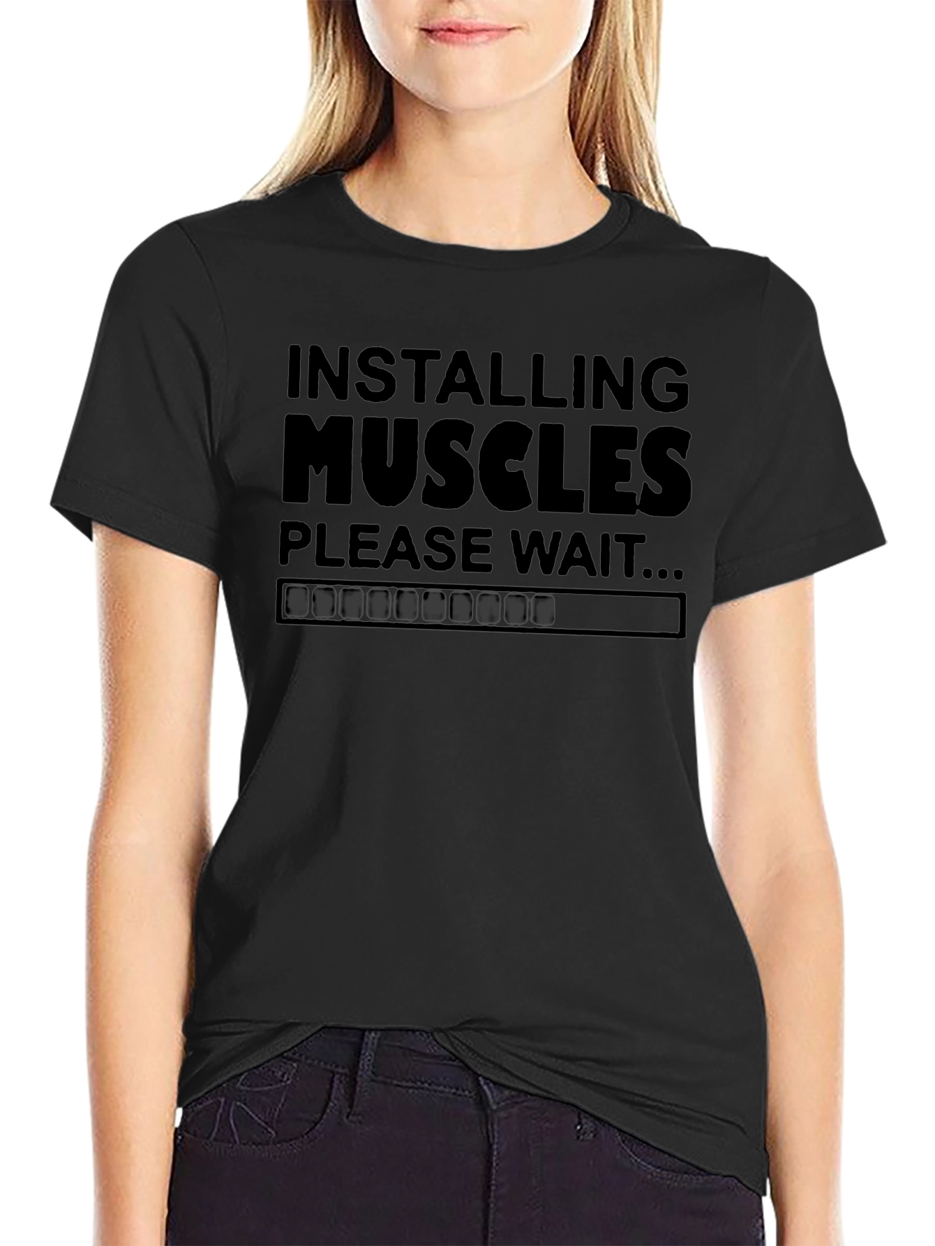 Installing Muscles Funny Gym T-Shirt