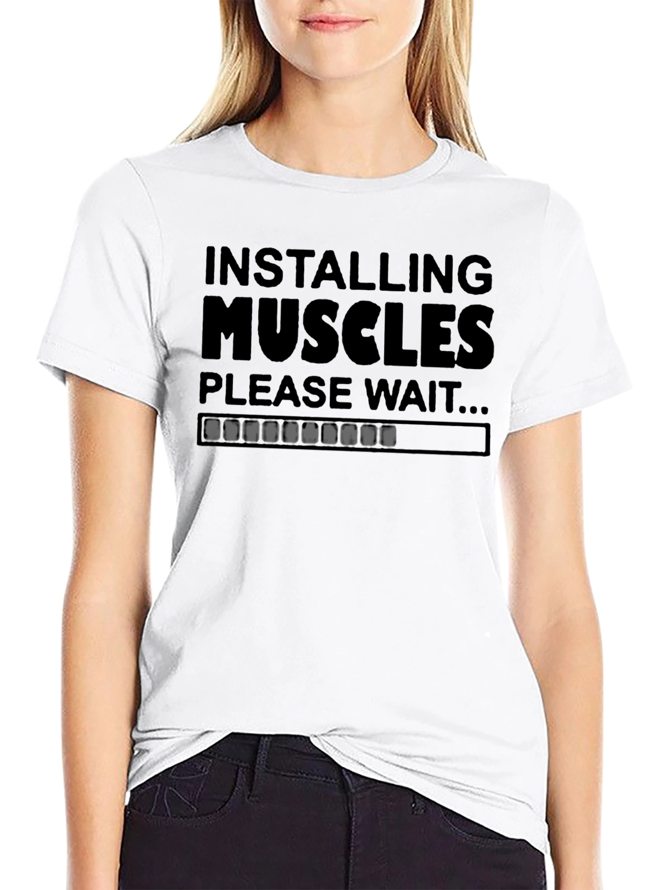 Installing Muscles Funny Gym T-Shirt