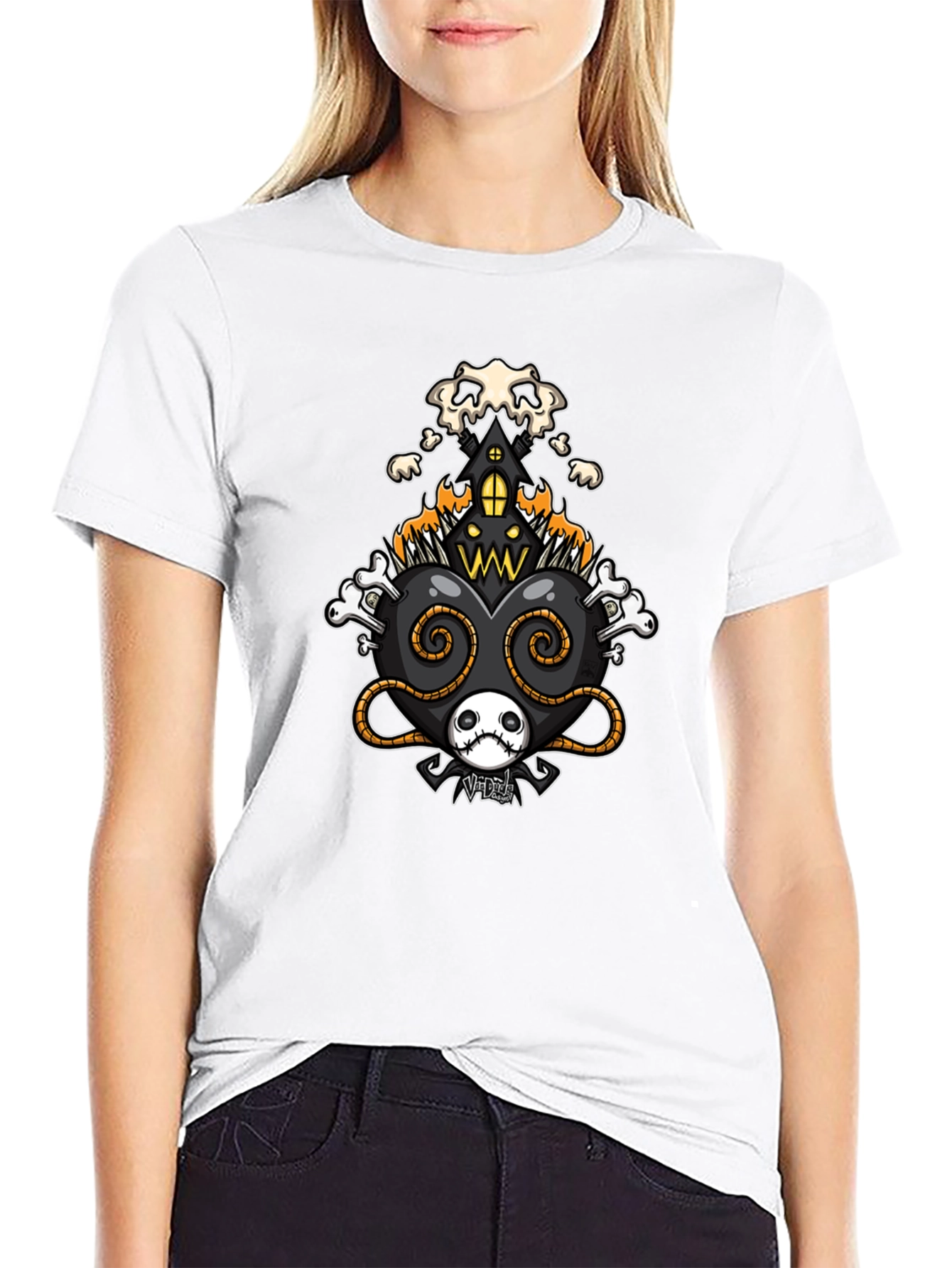 Creepy Cool Heart Halloween T-Shirt