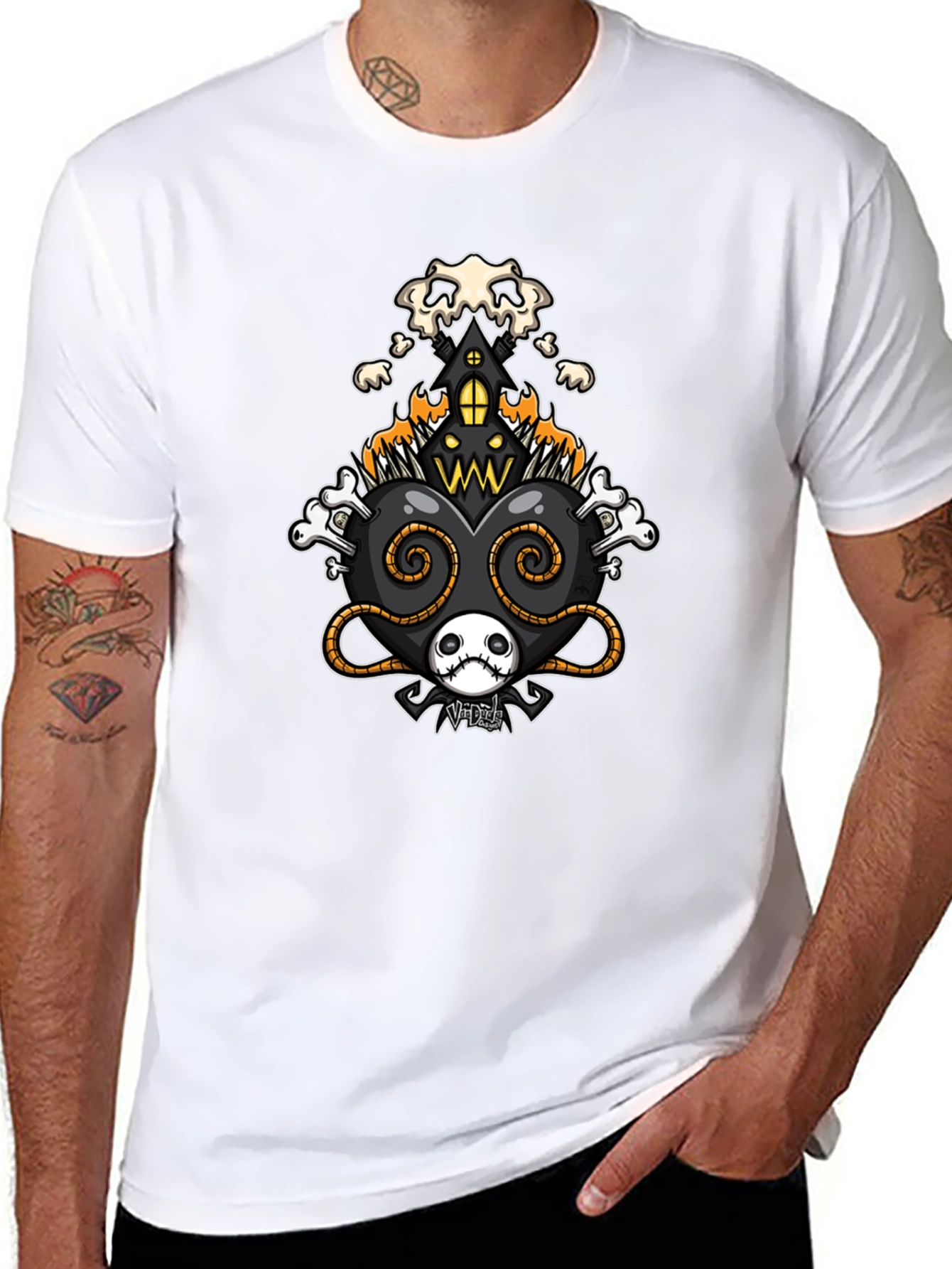 Creepy Cool Heart Halloween T-Shirt