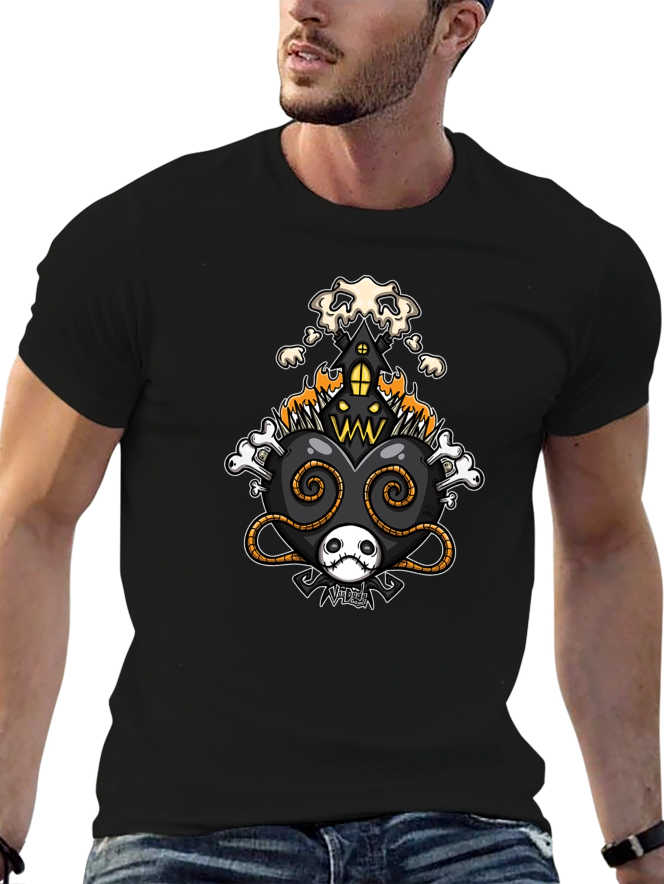 Creepy Cool Heart Halloween T-Shirt