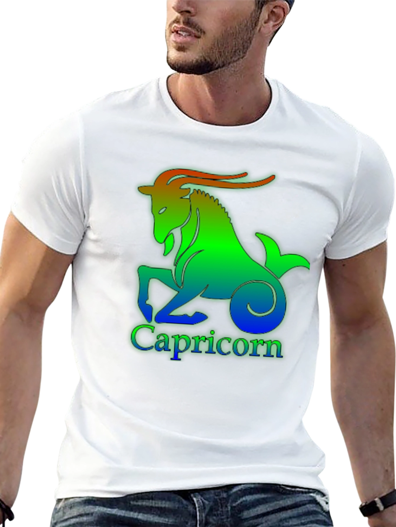 Capricorn Zodiac Sign T-Shirt - Black