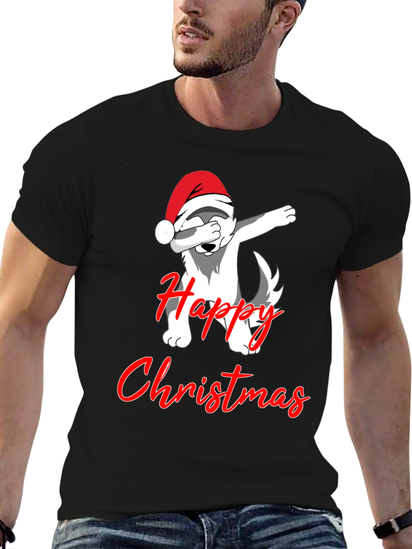 Christmas Dog Dabbing T-Shirt