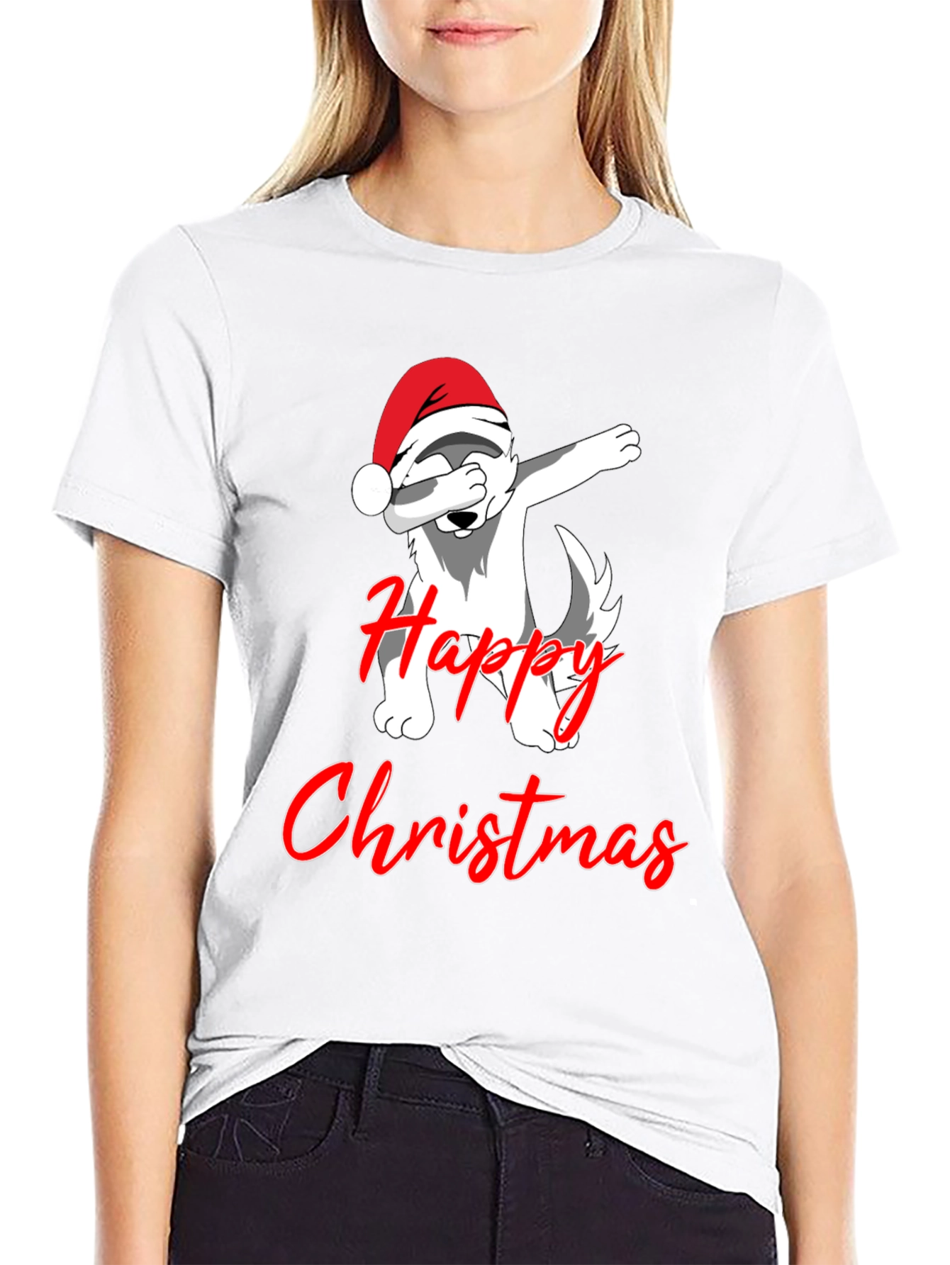 Christmas Dog Dabbing T-Shirt