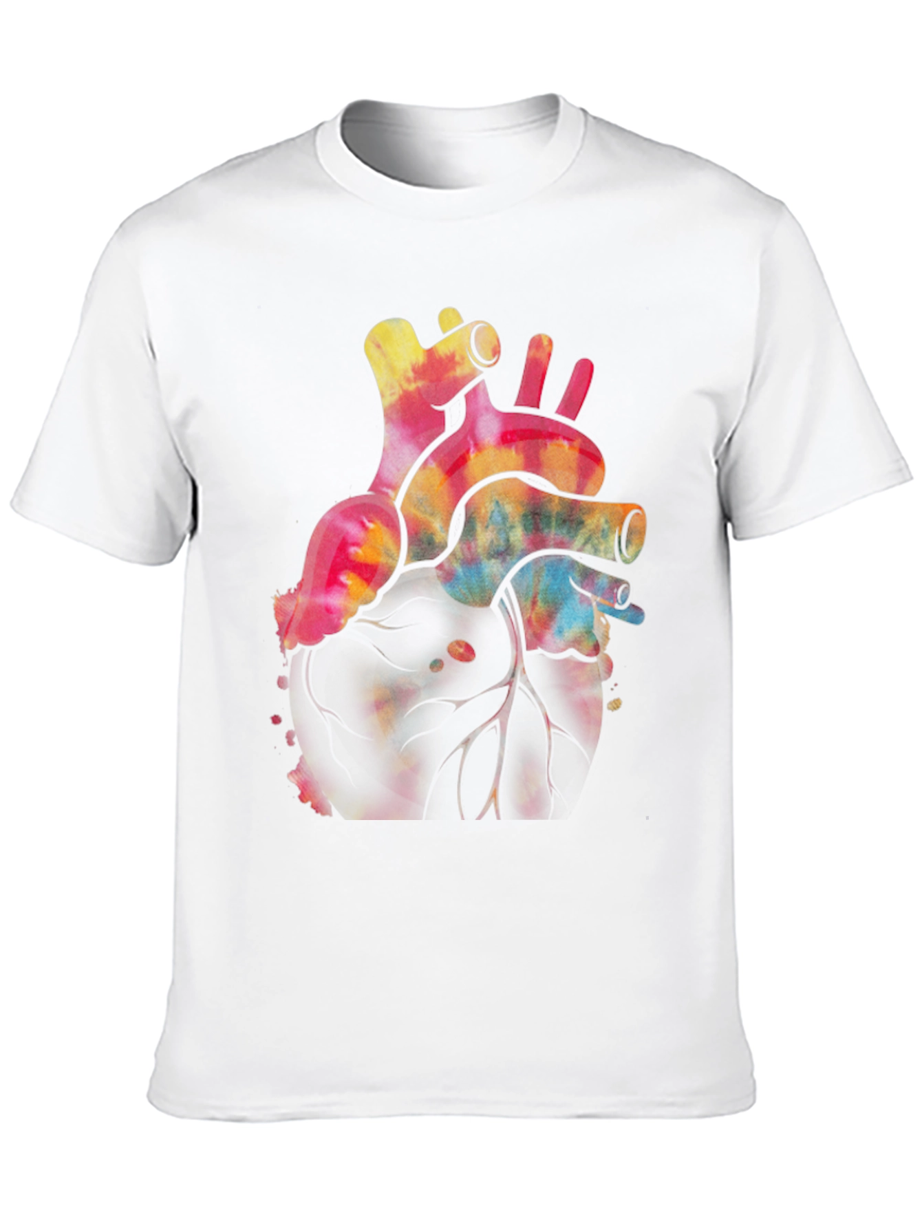 Tie-Dye Anatomical Heart Graphic Tee