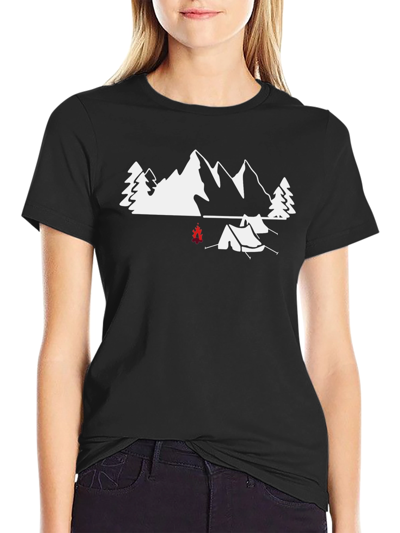 Camping Scene Graphic Tee - Adventure Awaits