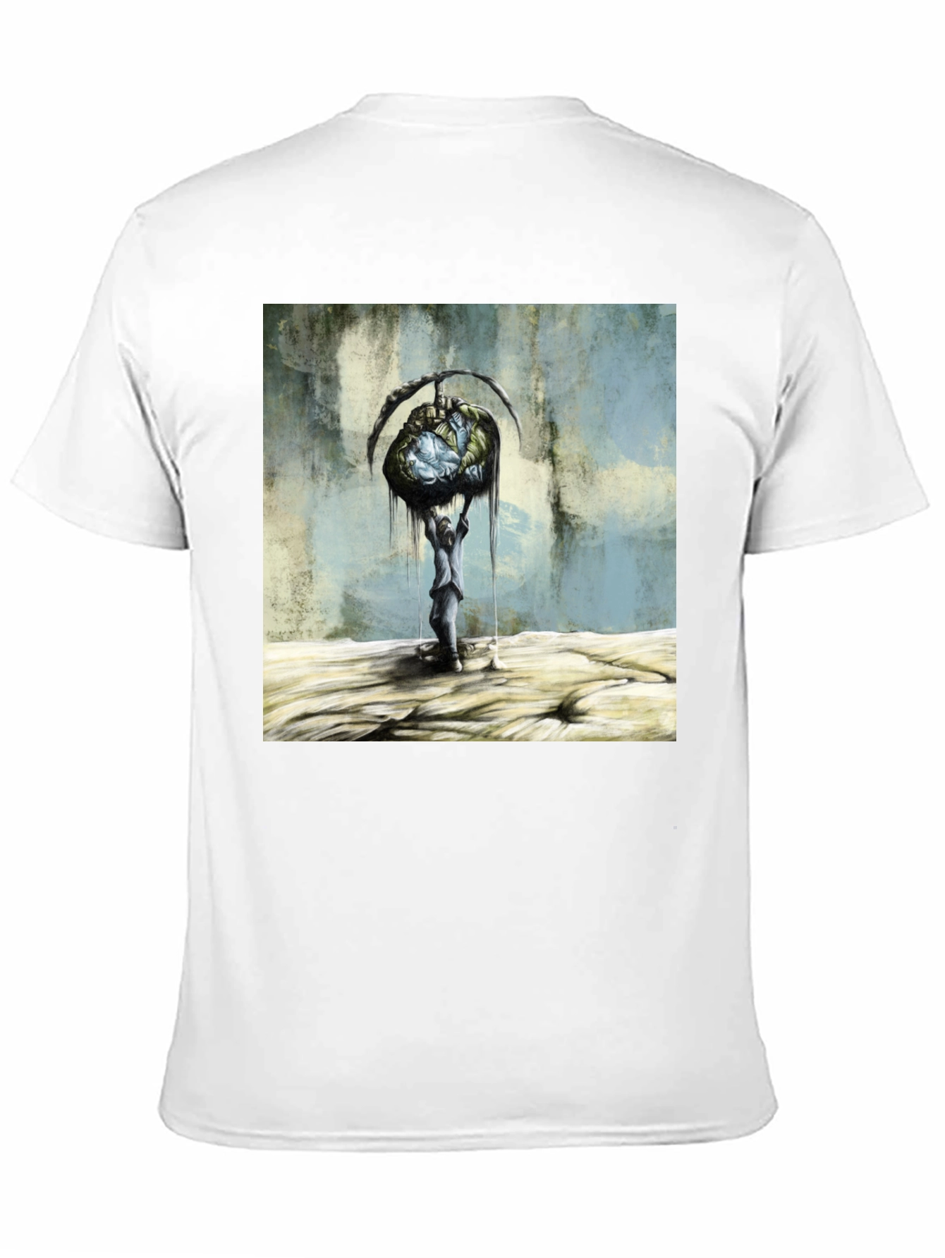 Artistic Graphic Print Black T-Shirt