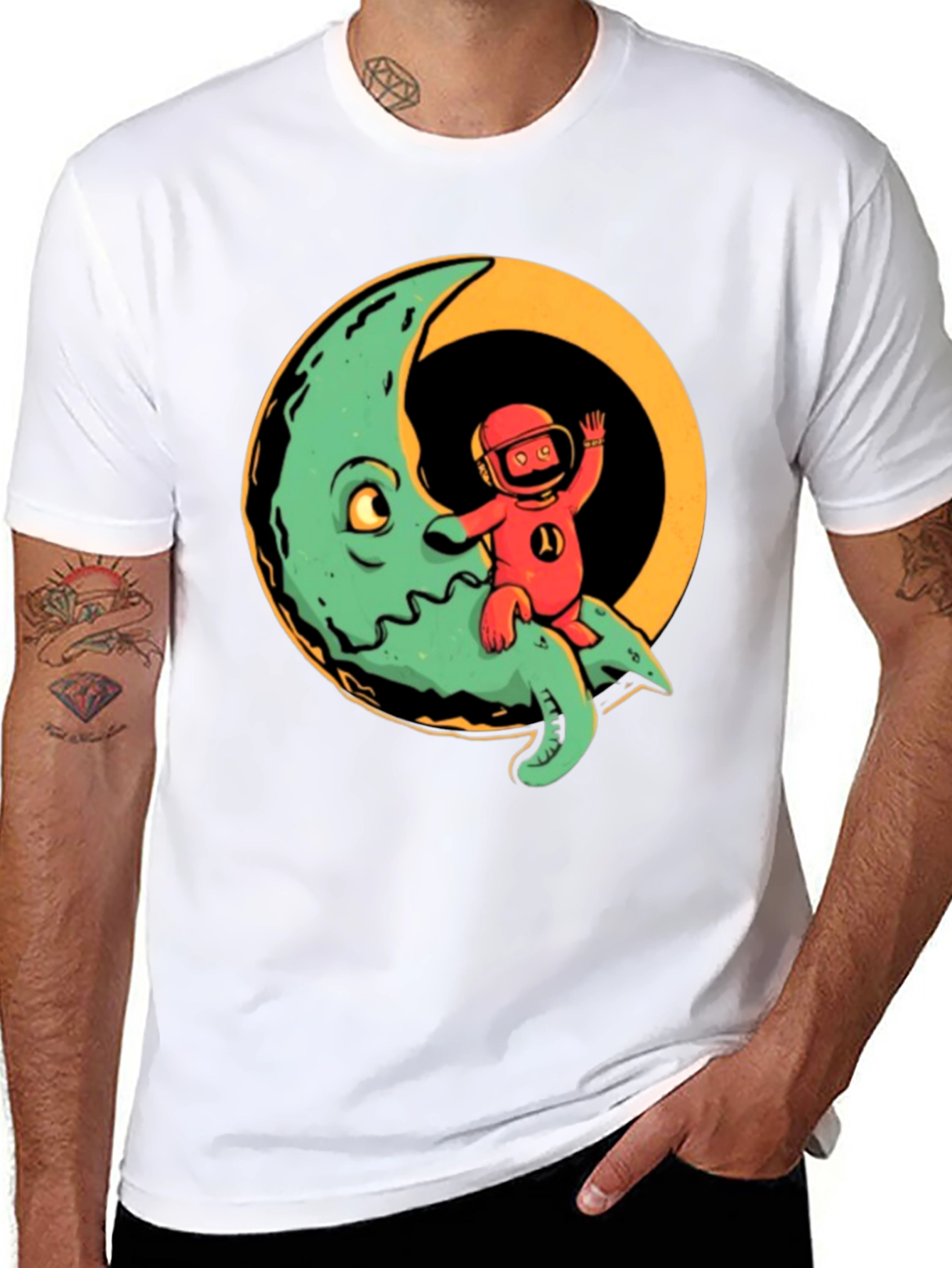 Retro Moon Rider Graphic Tee