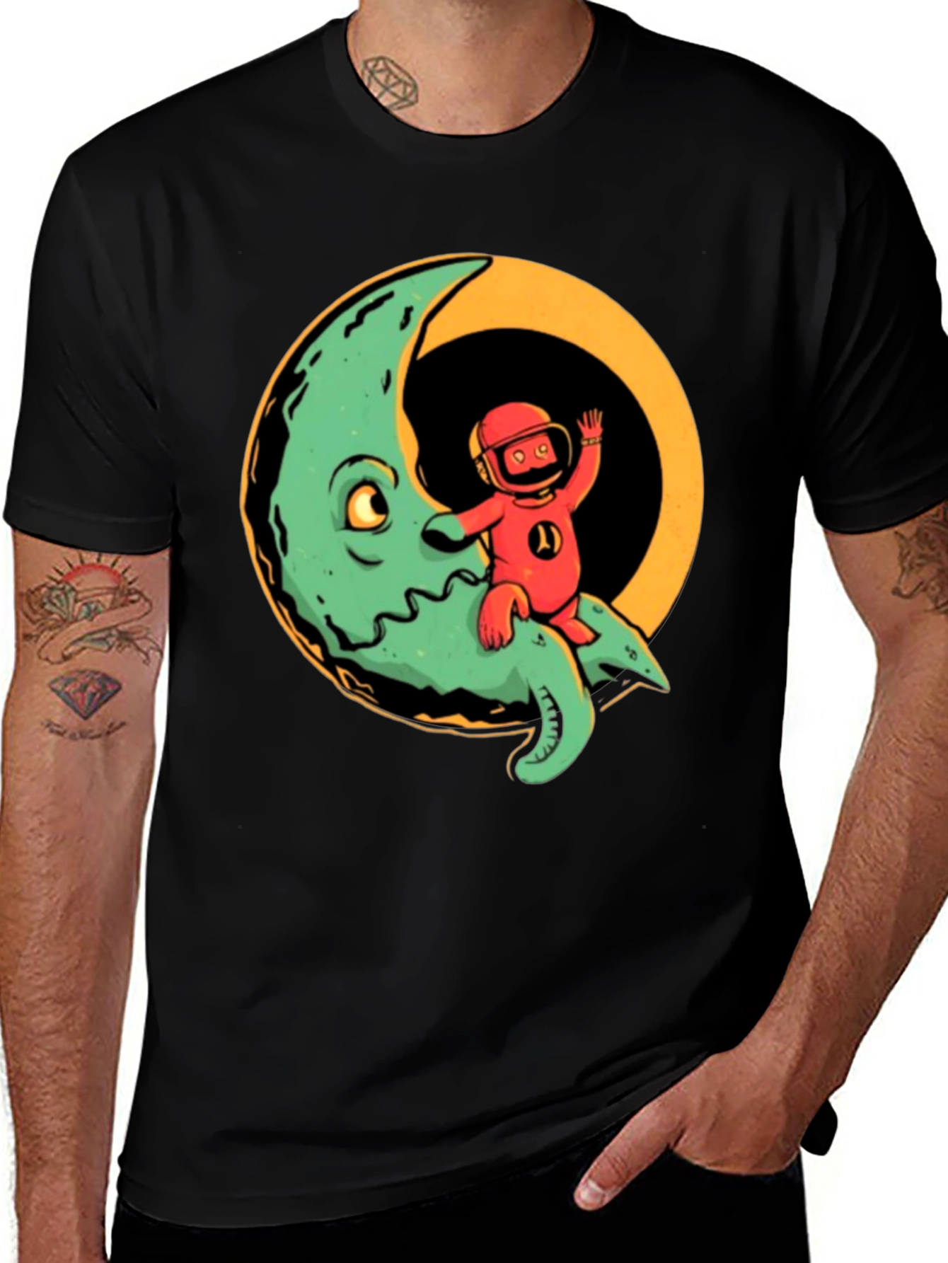 Retro Moon Rider Graphic Tee